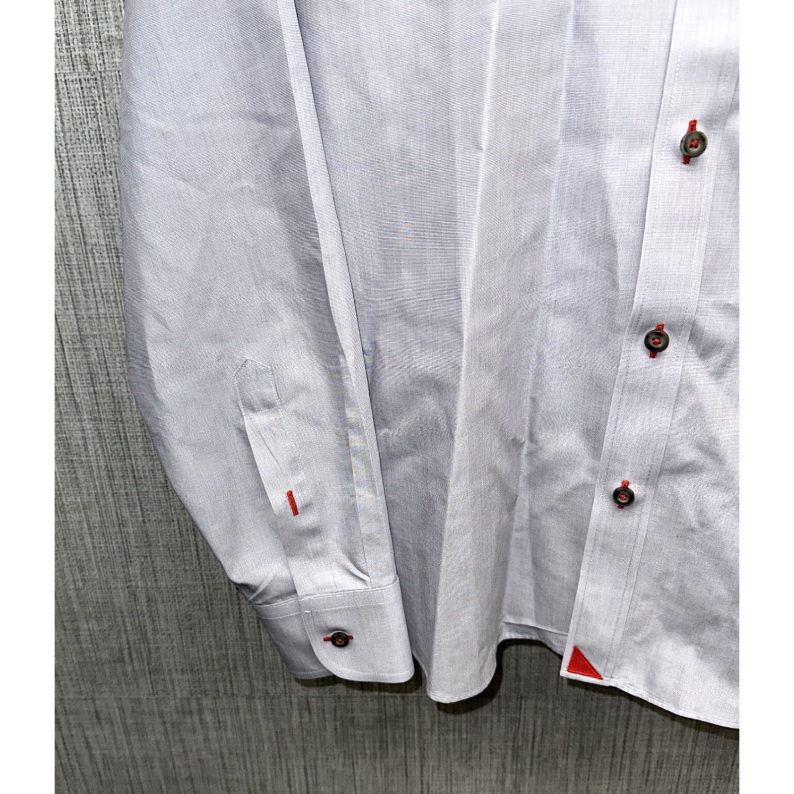 UNTUCKit UNTUCKit Mens Gray Cotton Wrinkle Free Long Sleeve Dress Shirt Size XL Size 46R - 4 Thumbnail