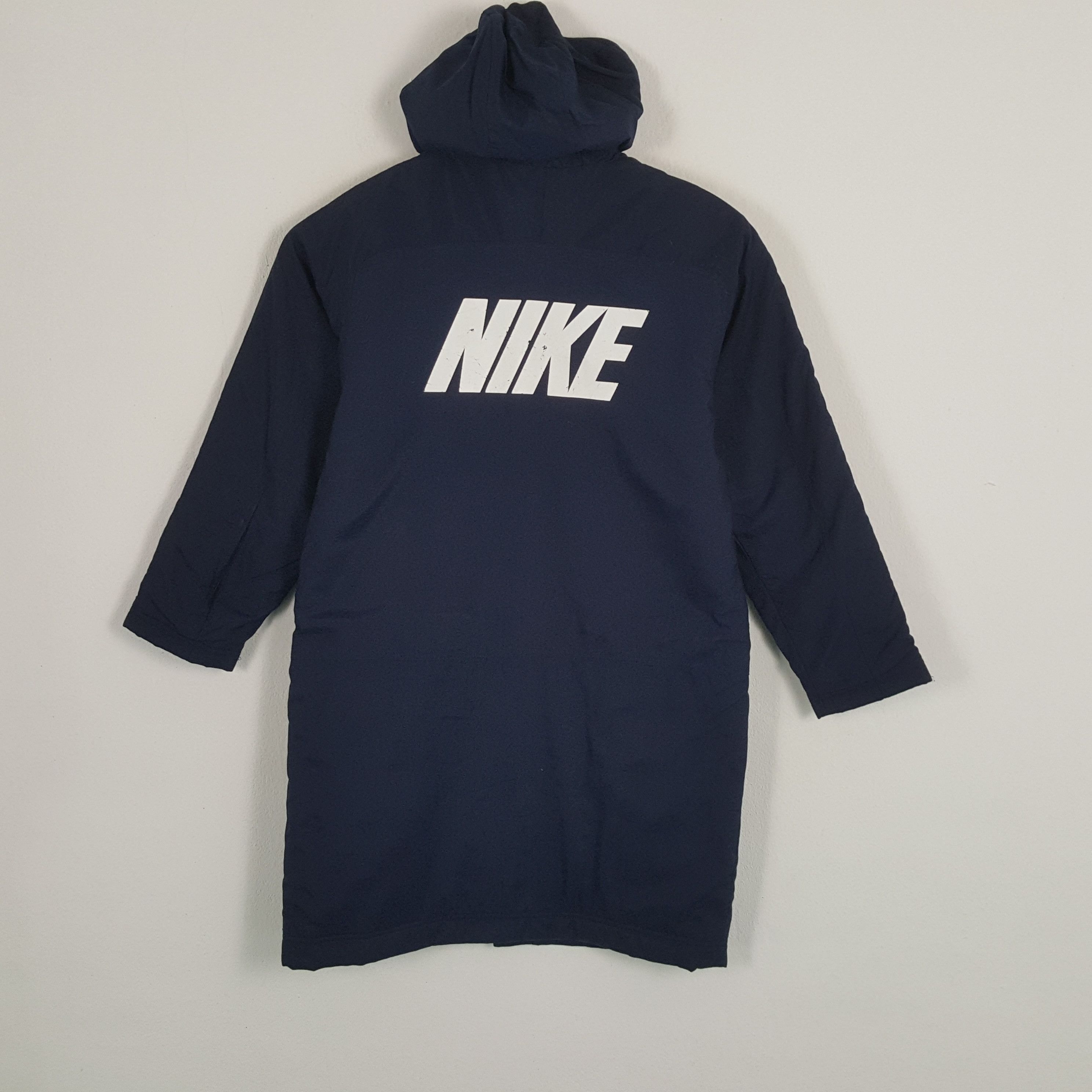 Nike × Vintage NIKE Spellout Design Long Jacket Size US S / EU 44-46 / 1 - 1 Thumbnail