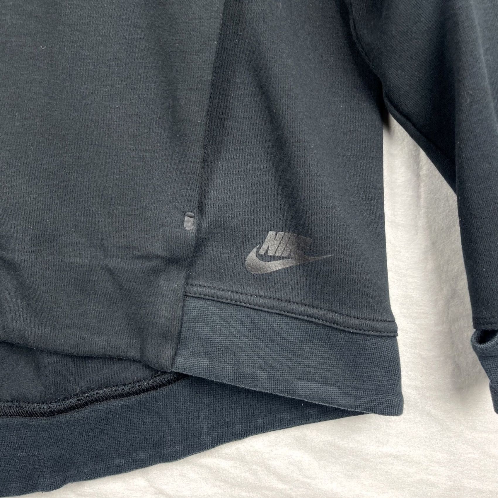 Nike Nike Hoodie Womens Large Black Full Zip Tech Fleece Sportswear Size L / US 10 / IT 46 - 2 Thumbnail