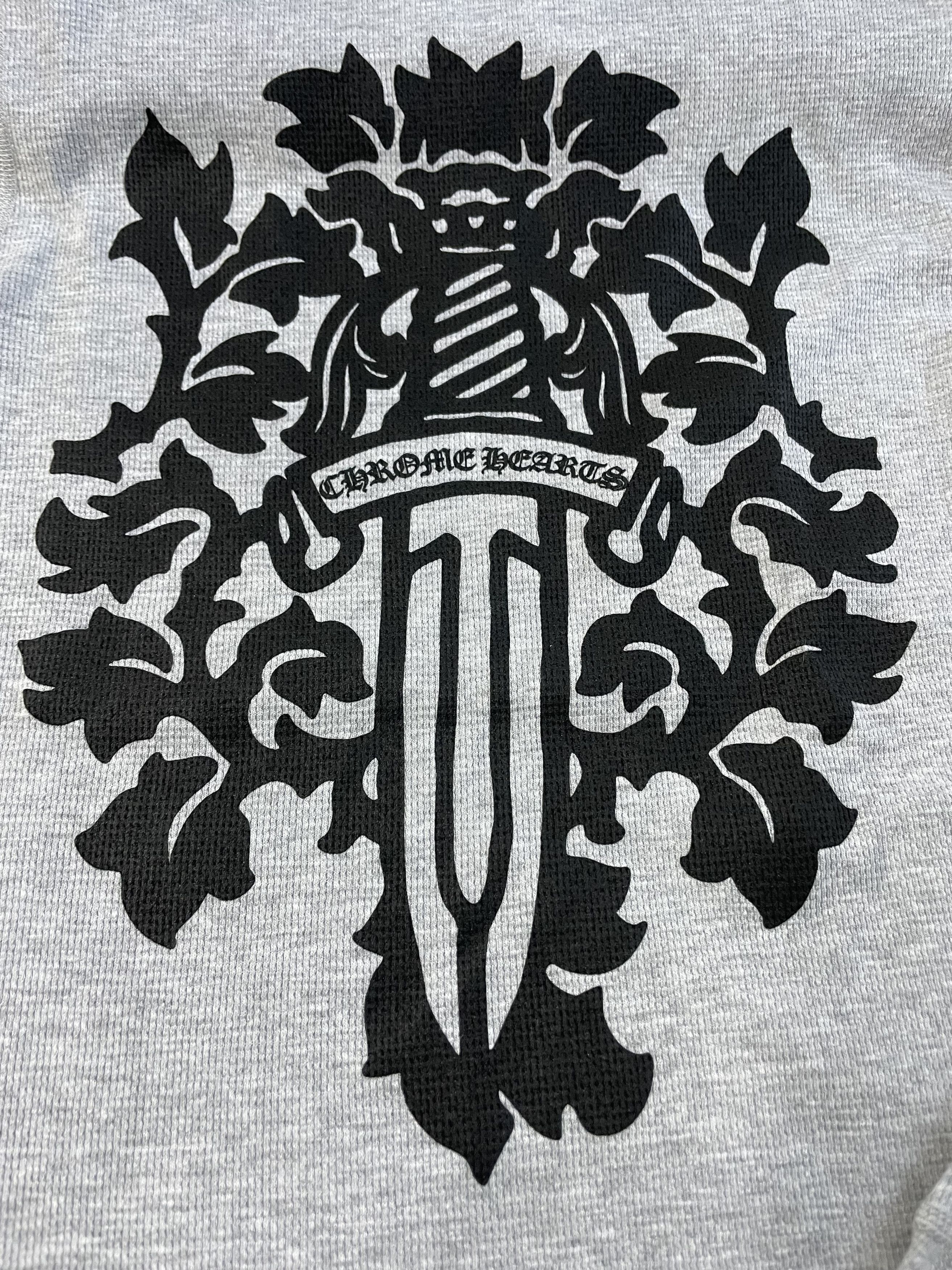 Chrome Hearts Chrome Hearts Dagger Grey Waffle Thermal Long Sleeve Shirt Size L / US 10 / IT 46 - 4 Thumbnail