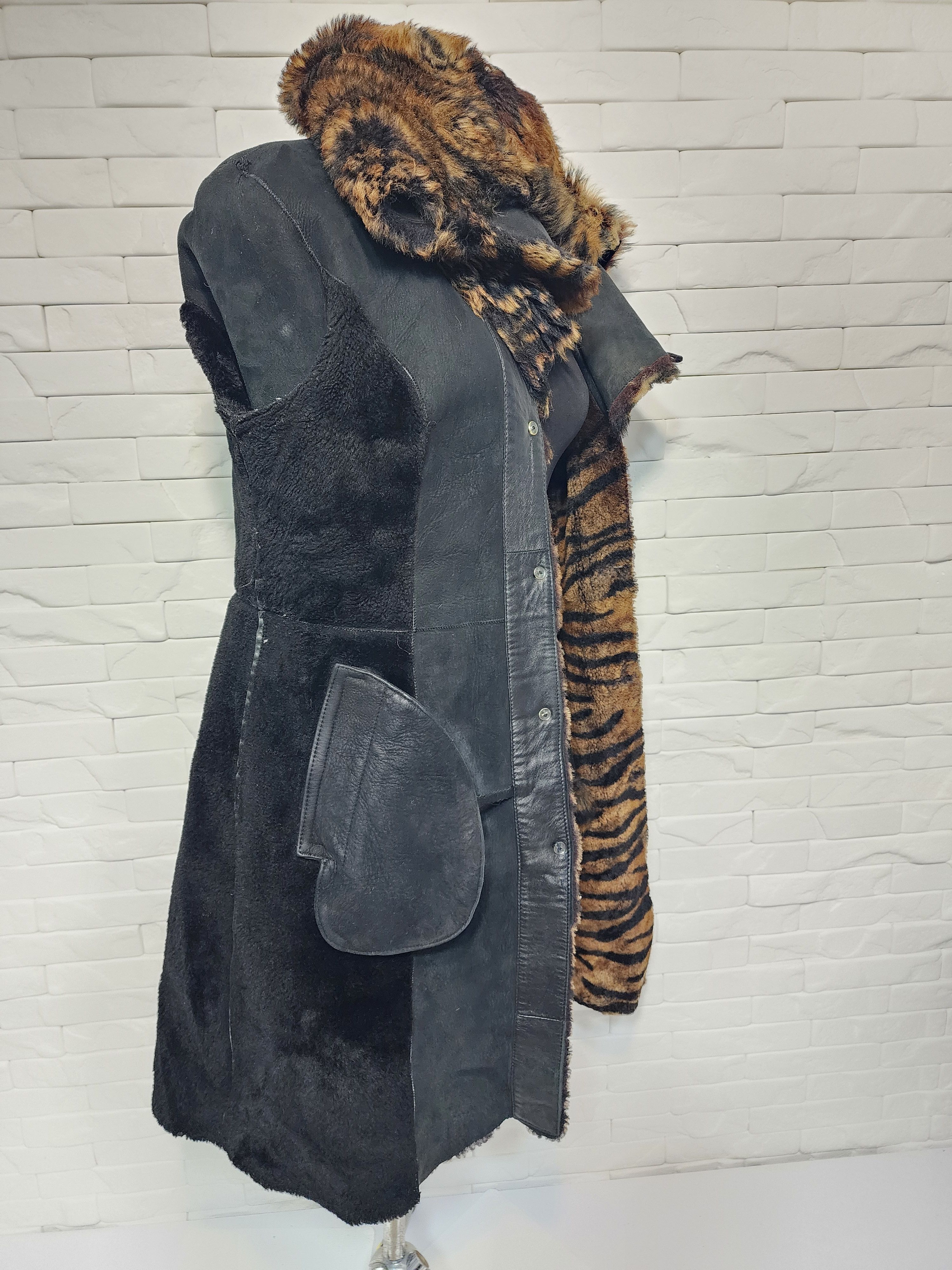 Designer Brown Women's Sheepskin Coat Size L / US 10 / IT 46 - 9 Thumbnail