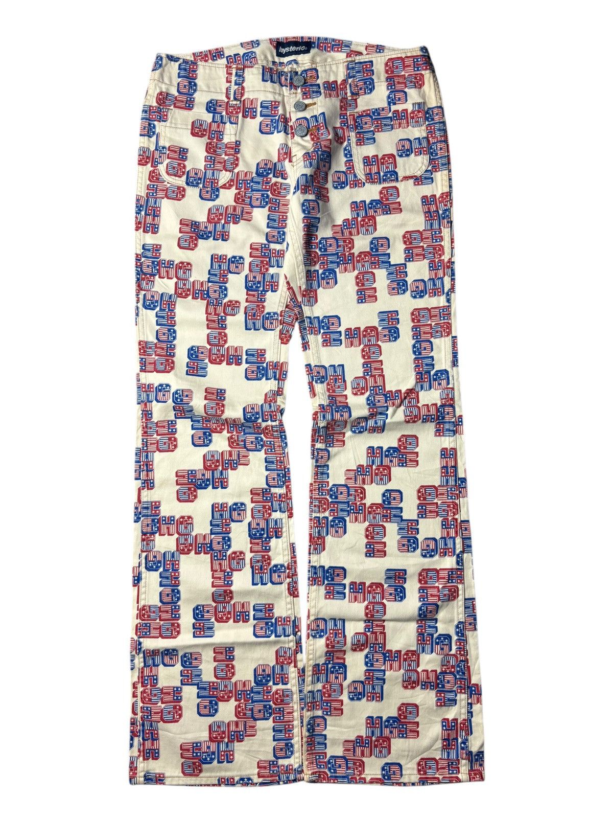Hysteric Glamour 2000s Hysteric Glamour ‘HG’ Full Print Star Pants Size US 28 / EU 44 - 1 Thumbnail