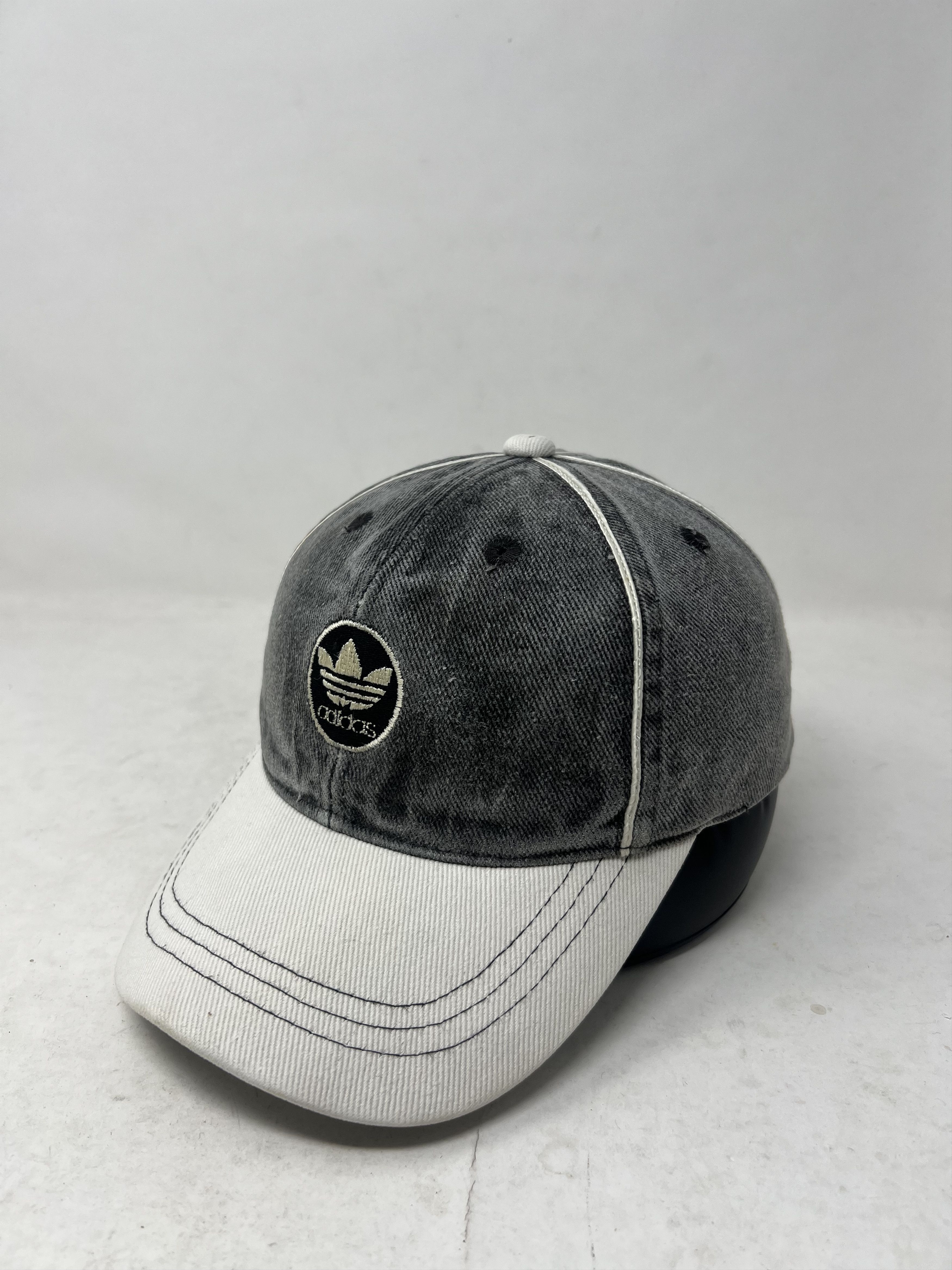 Vintage Adidas Trefoil Poshmark Distressed Denim Hat