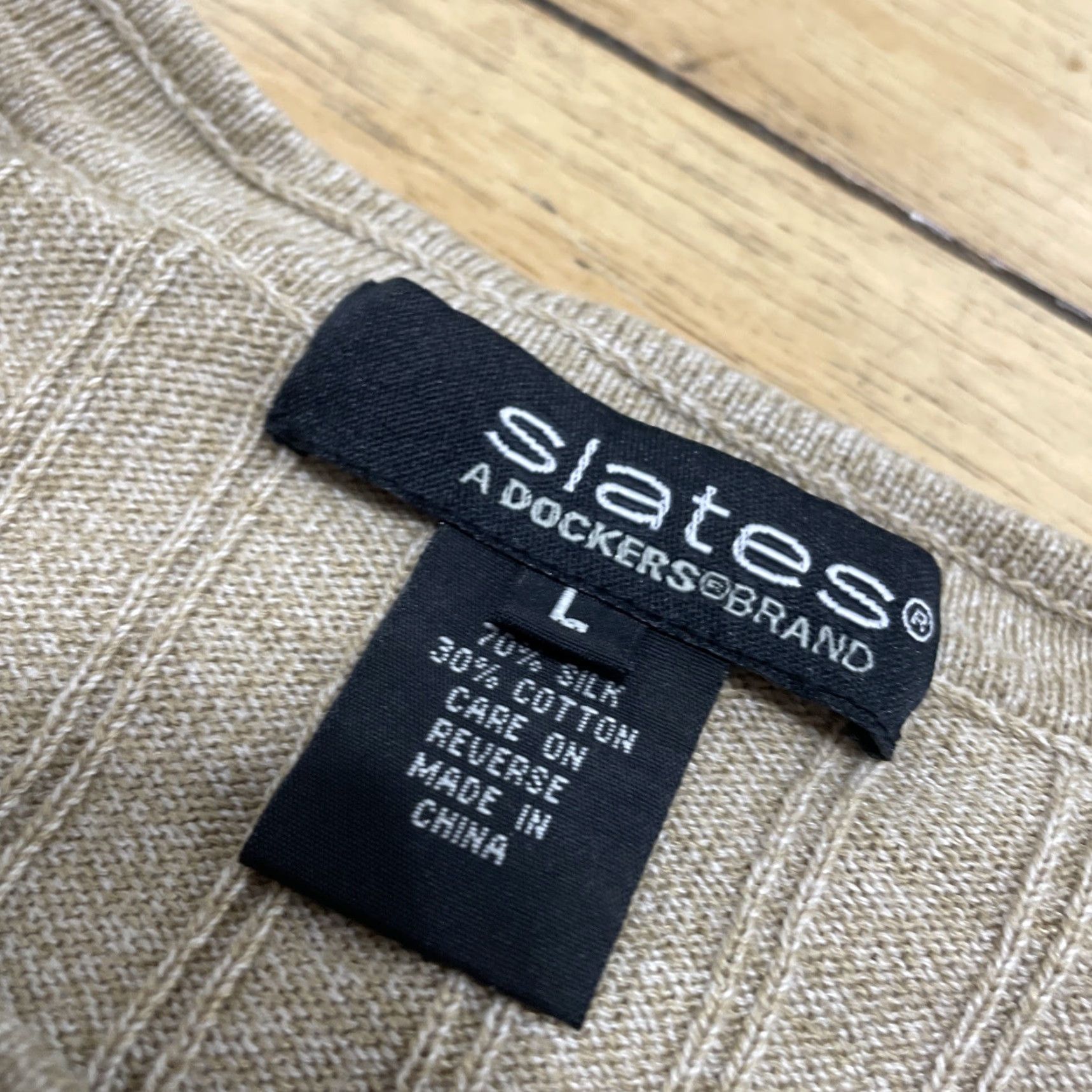 Vintage VINTAGE Slates 90s Silk Sweater Cowl Men L Brown Ribbed Long Sleeve Capsule Minimal Size US L / EU 52-54 / 3 - 4 Thumbnail