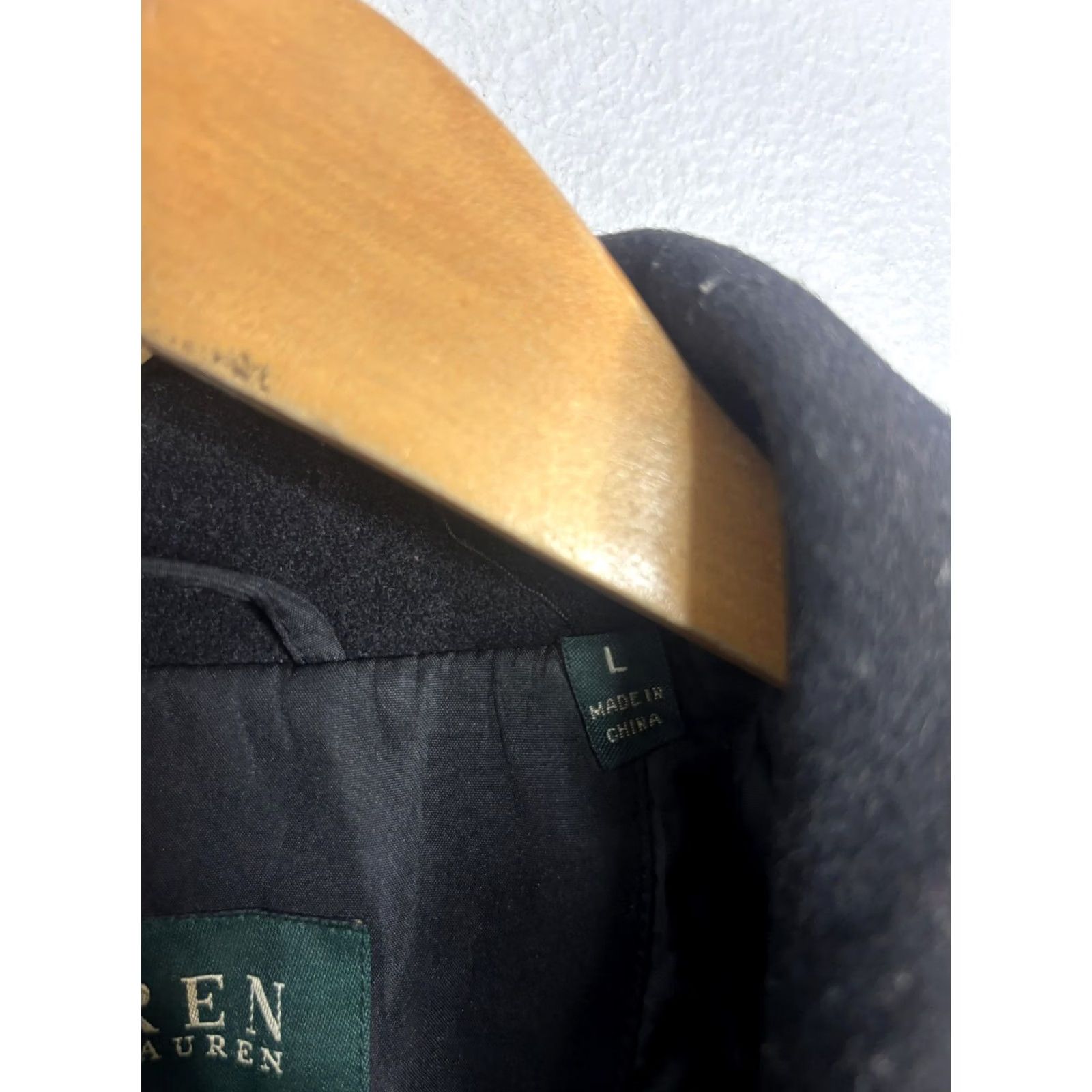 Ralph Lauren Lauren Ralph Lauren Coat Womens Large Black Wool Blend Pea Coat Jacket Overcoat Size L / US 10 / IT 46 - 4 Thumbnail