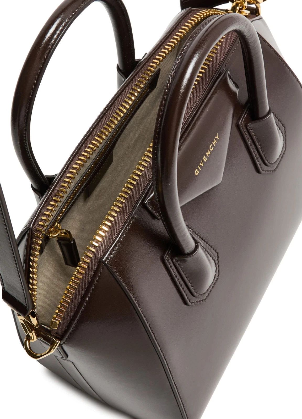 Givenchy GIVENCHY Antigona Small Chocolate Leather Bag New Auth Size ONE SIZE - 4 Thumbnail