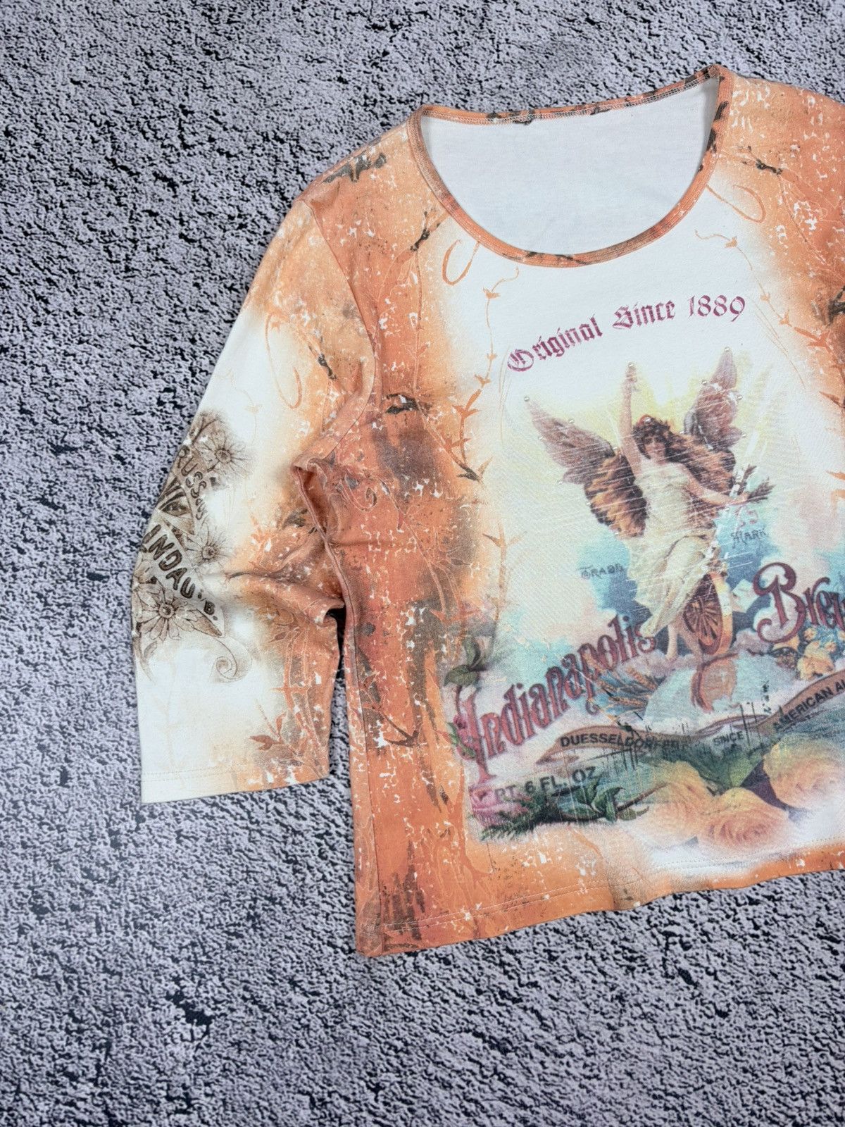 Japanese Brand Vintage Y2K Grunge Angel Lion All Over Print Top Size M Size L / US 10 / IT 46 - 2 Thumbnail
