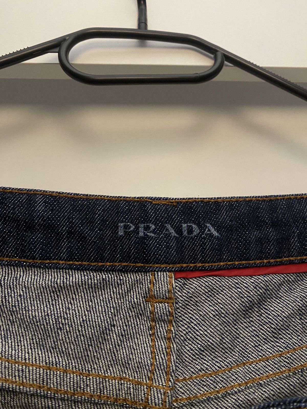 Prada Prada luxury 3/4 denim jeans y2k straight fit Size 27" / US 4 / IT 40 - 2 Thumbnail