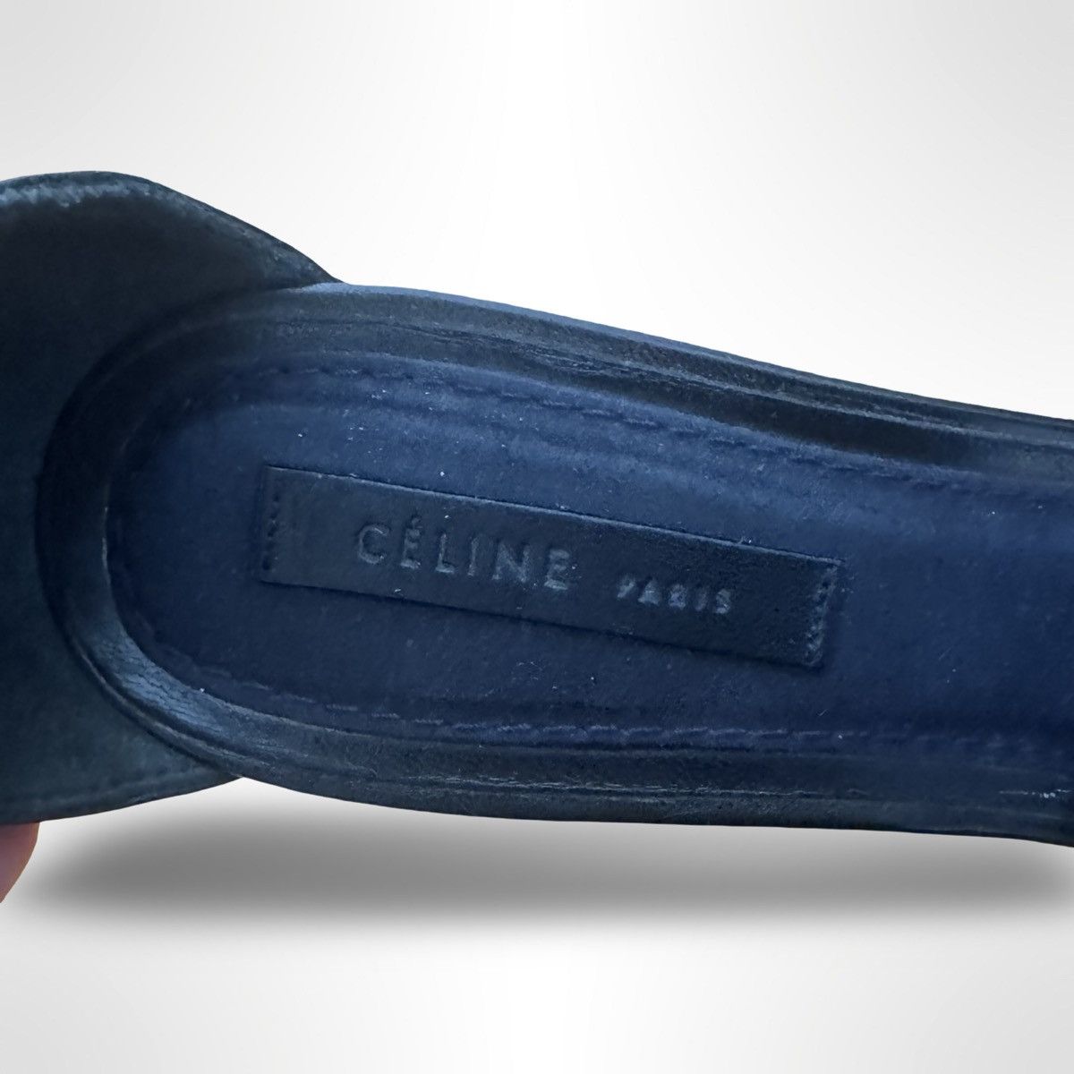 Celine Celine Black Leather Sandal with Ankle Strap Size US 9 / IT 39 - 4 Thumbnail