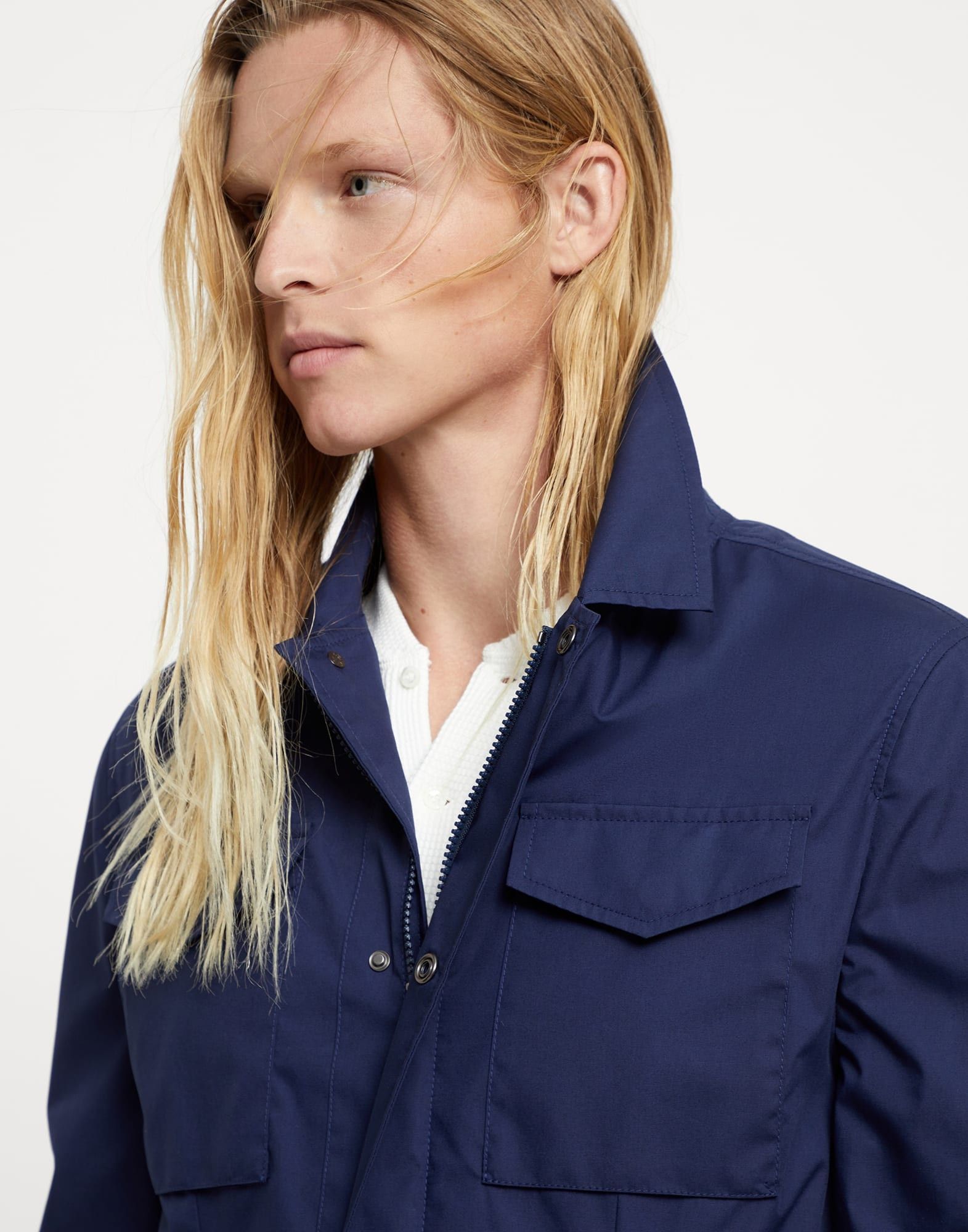 Brunello Cucinelli Jacket Water Resistant in Dark Blue Size US L / EU 52-54 / 3 - 6 Thumbnail