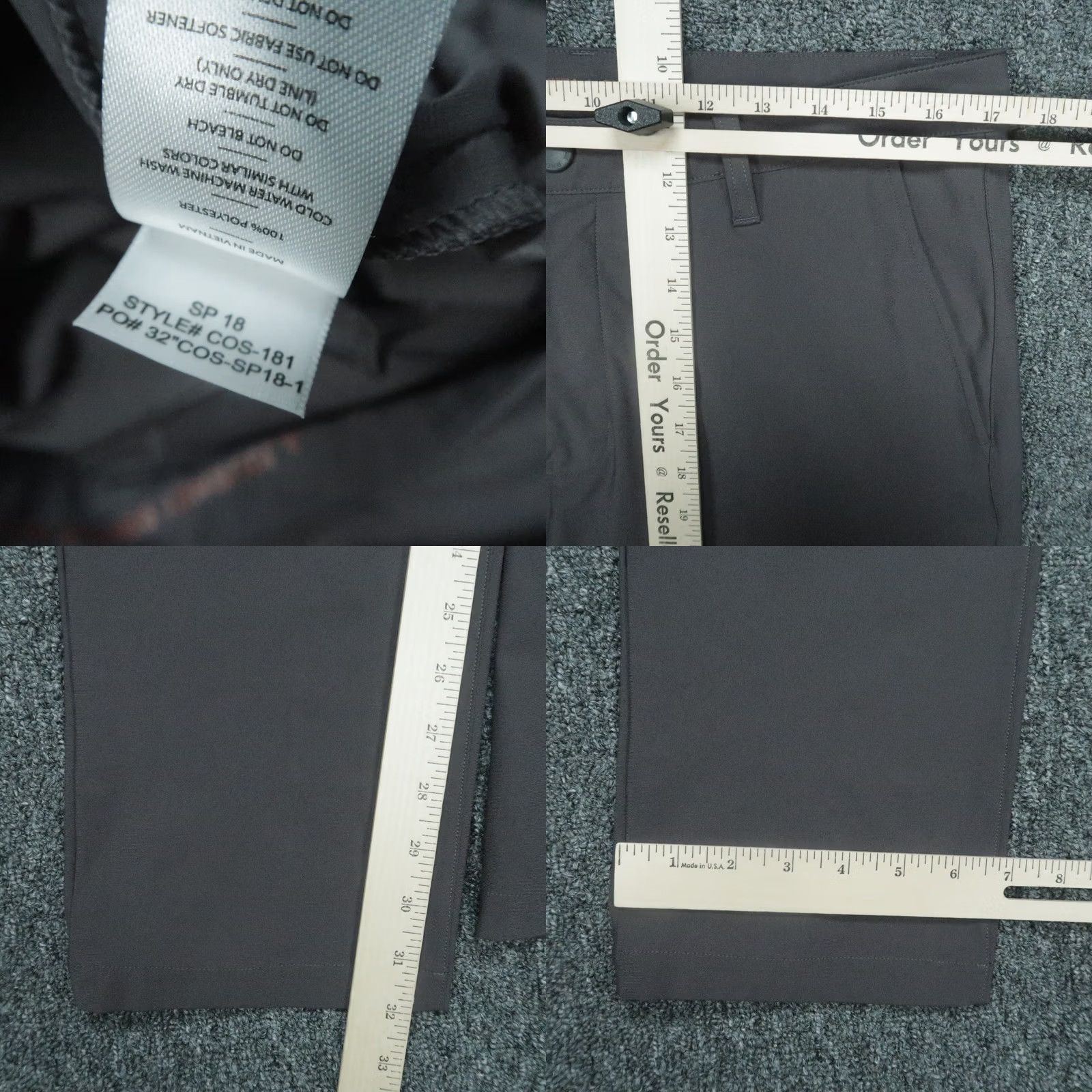 Rhone Rhone Pants Mens 34x32 Gray Commuter Stretch Zip Pocket Straight Stretch Size US 34 / EU 50 - 8 Thumbnail