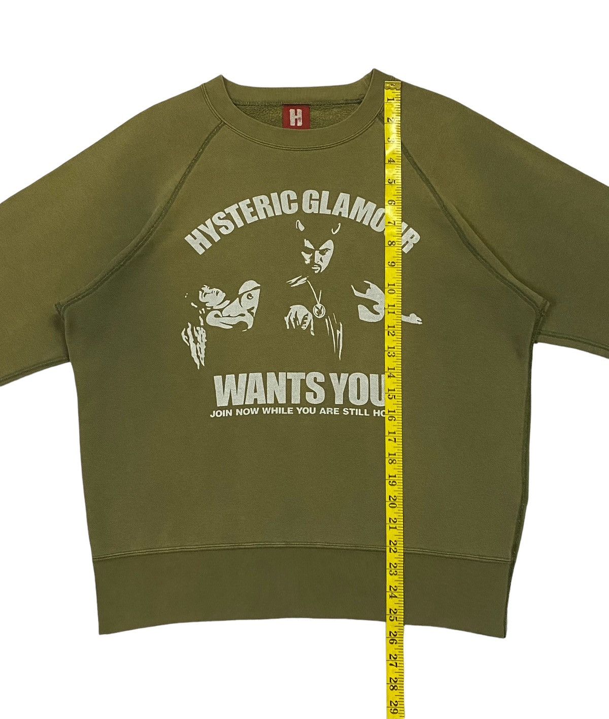 Hysteric Glamour Vintage Hysteric Glamour Wants You Faded Green Sweatshirt Size US M / EU 48-50 / 2 - 4 Thumbnail