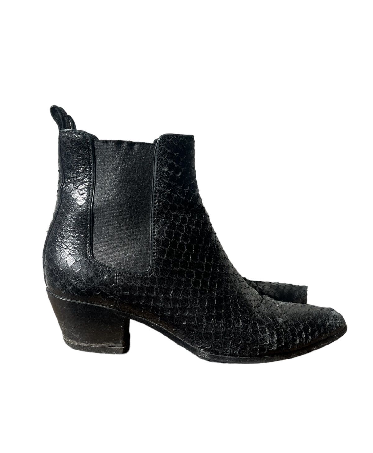 Saint Laurent Paris Python Skin Chelsea Boots 40MM | Grailed