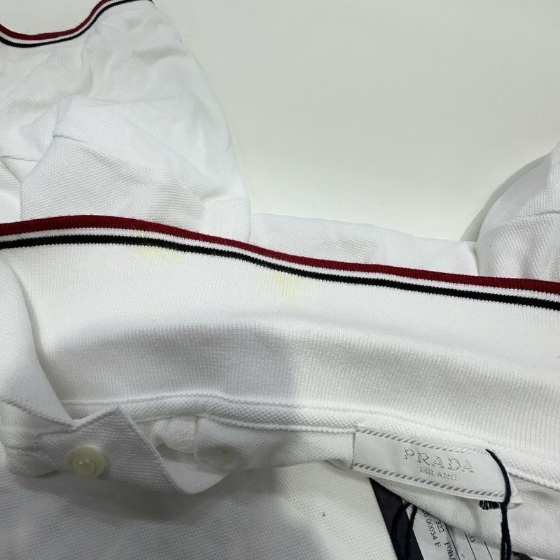 Prada Prada Striped Logo Short Sleeve Polo Shirt-2506 Size US S / EU 44-46 / 1 - 9 Thumbnail