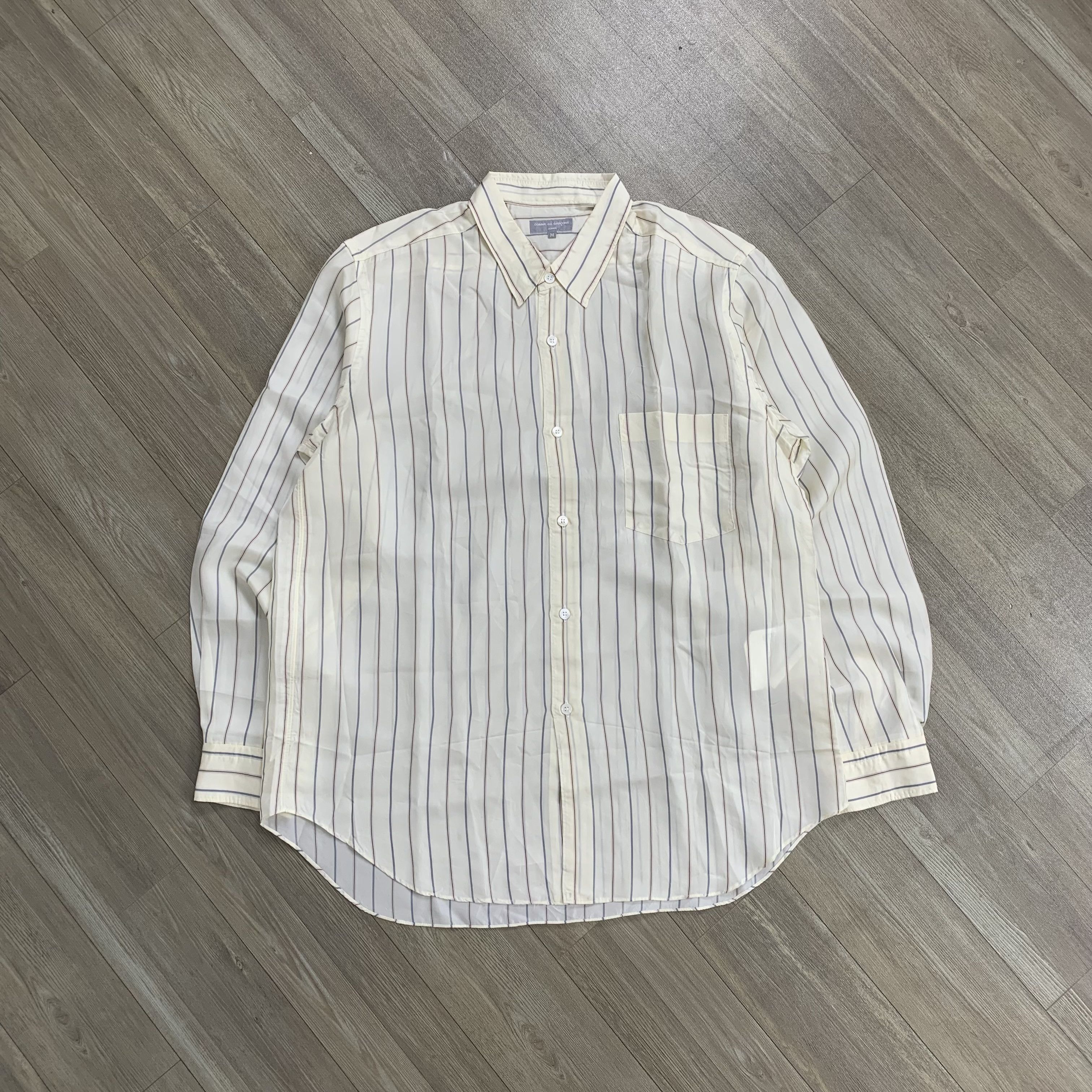 Comme des Garcons Homme AD20003 Comme des Garcons Homme Striped Long Shirt Size US M / EU 48-50 / 2 - 1 Thumbnail