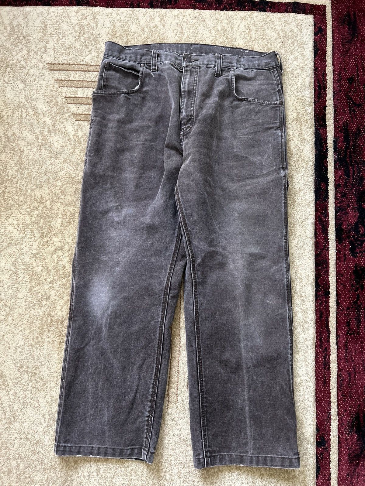Japanese Brand Vintage Faded Brown Carpenter Jeans Size US 34 / EU 50 - 7 Thumbnail