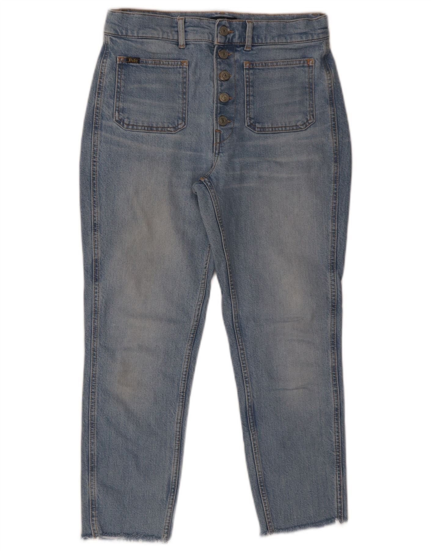 Polo Ralph Lauren Womens Slim Cropped Jeans W28 L24 Blue Cotton Size 42" / US 20 - 1 Thumbnail