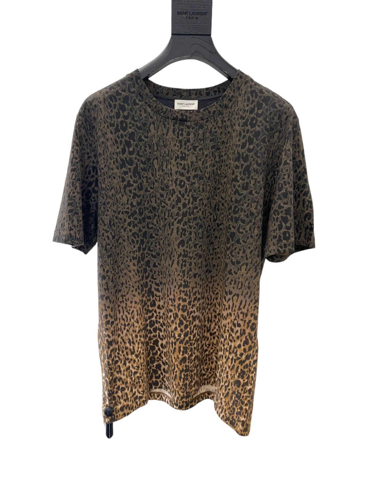 【SAINT LAURENT】Tie Dye Leopard T-Shirt【即発送】 Saint Laurent Paris Leopard Print Tie Dye Effect T shirt