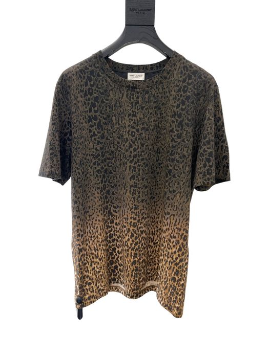 Saint Laurent Paris Saint Laurent Tie Dye Leopard Print T-shirt