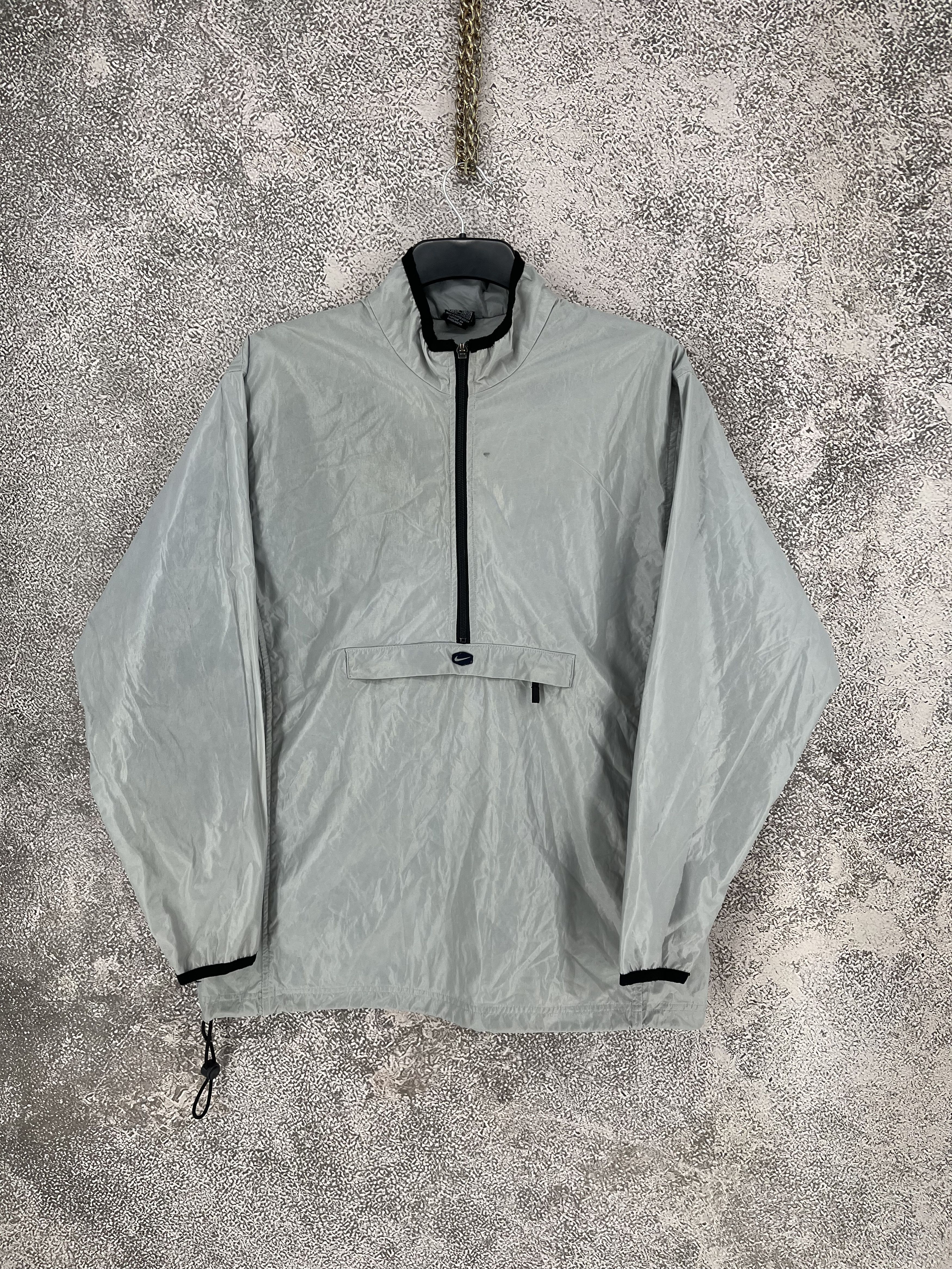 Nike Vintage Nike Pullover Windbreaker Hoodie Grey Size-M Size US M / EU 48-50 / 2 - 2 Thumbnail