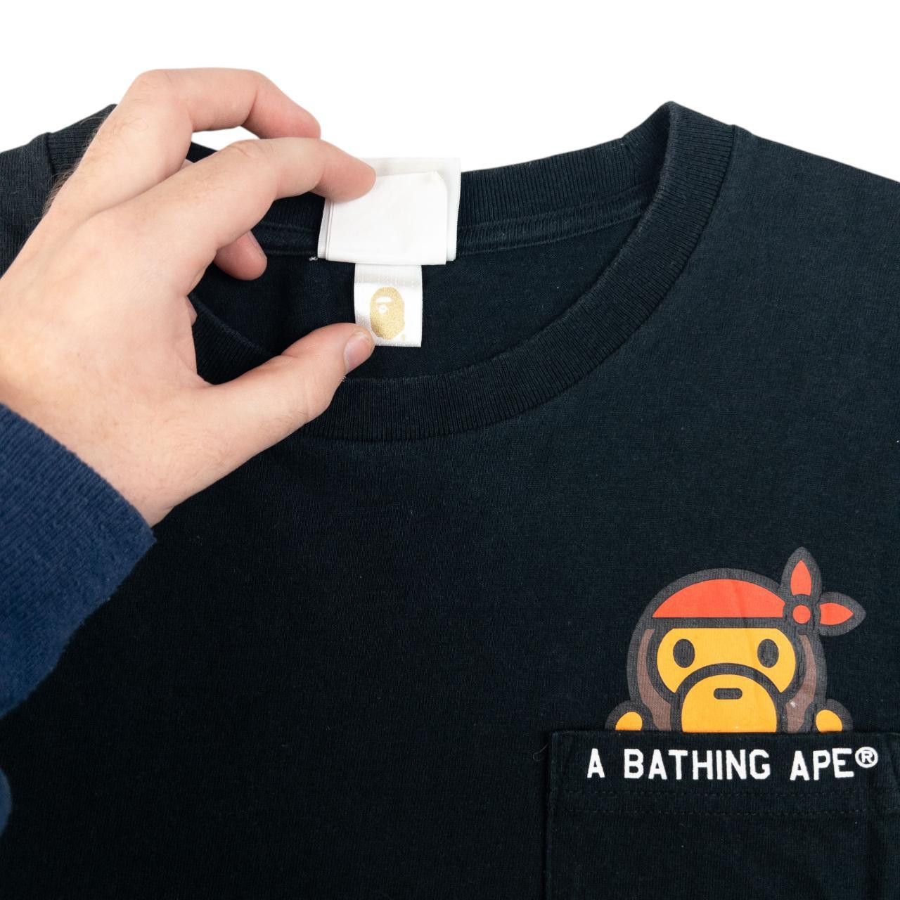 Bape Vintage Bape Pirate Baby Milo Pocket T Shirt Size S Size US S / EU 44-46 / 1 - 4 Thumbnail