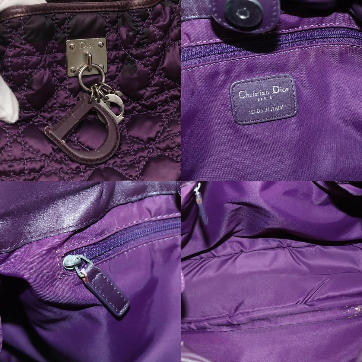Dior DIOR Canage Tote Bag Nylon Purple Silver Size ONE SIZE - 11 Thumbnail