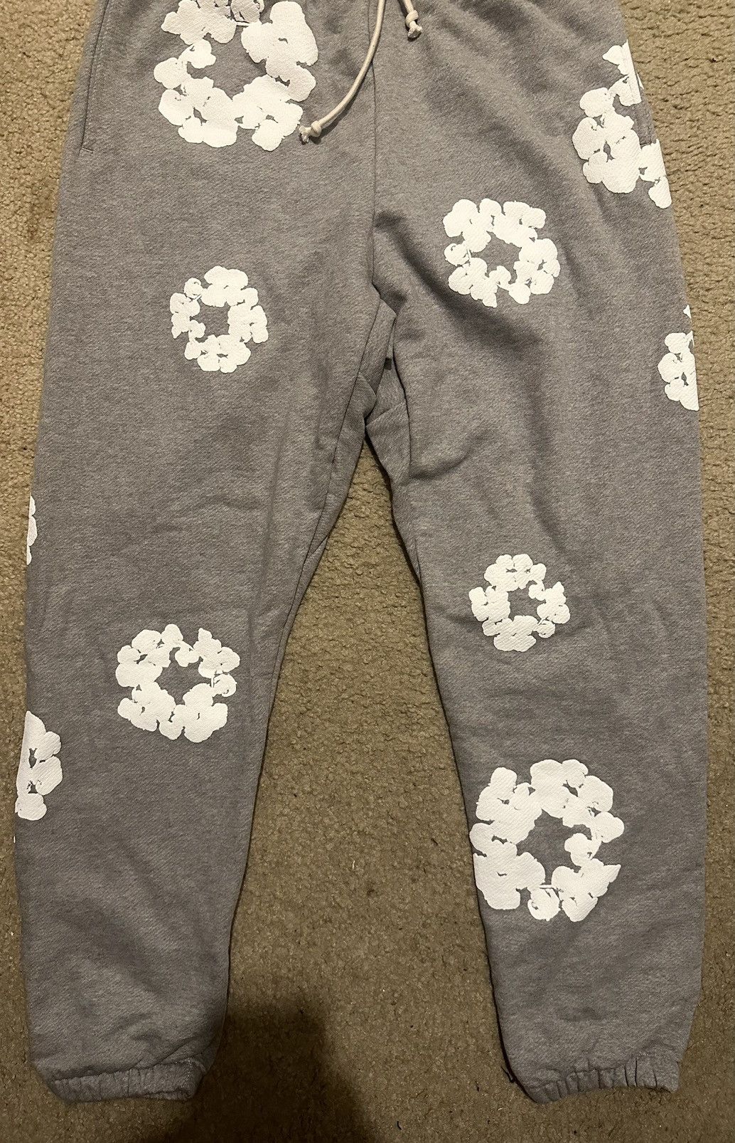 image of Denim Tears Denim Tear Sweatpants in Grey, Men's (Size 30)