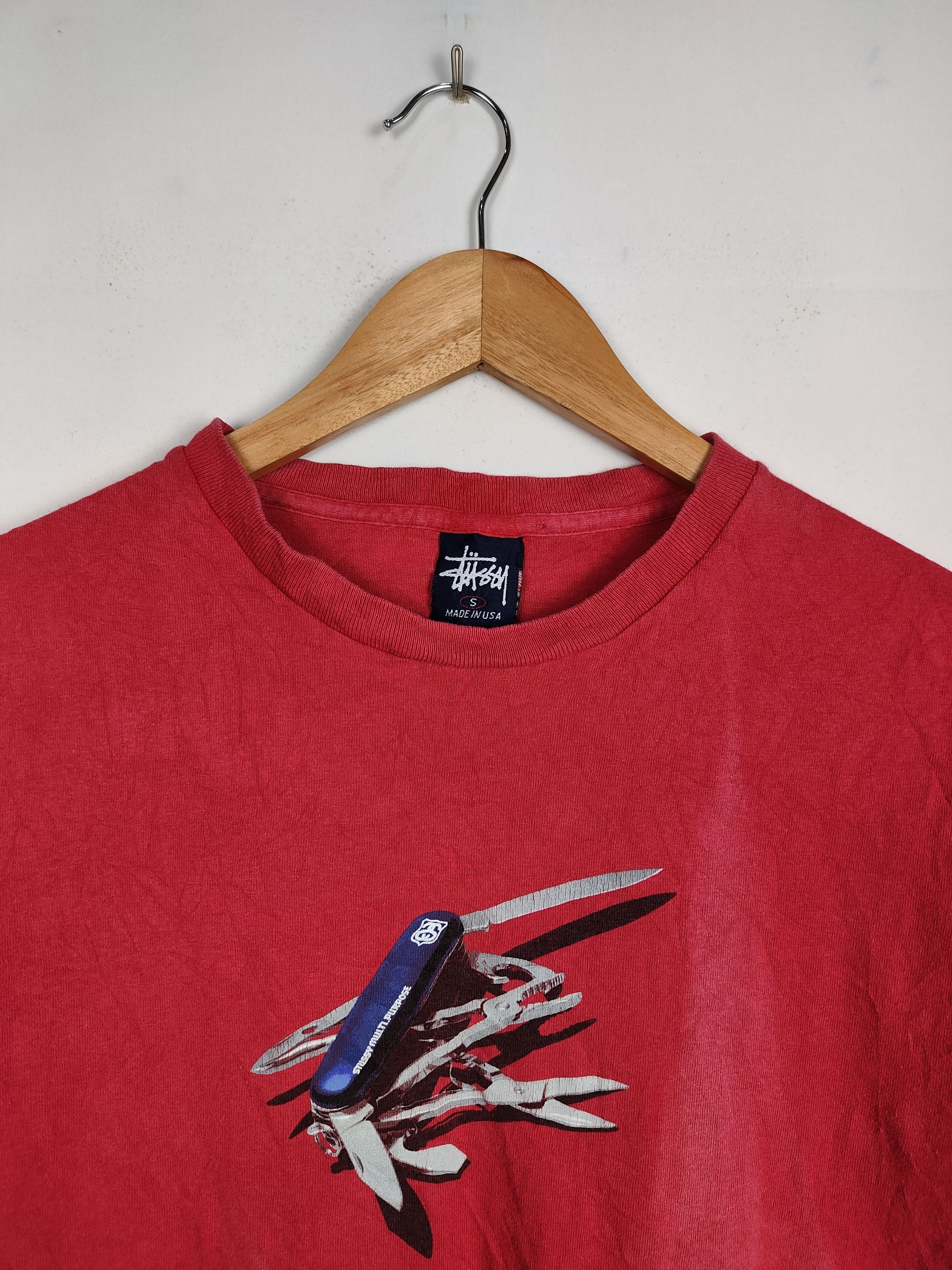 Stussy × Vintage Vintage 90s Sunfaded Stussy Multipurpose Shirt