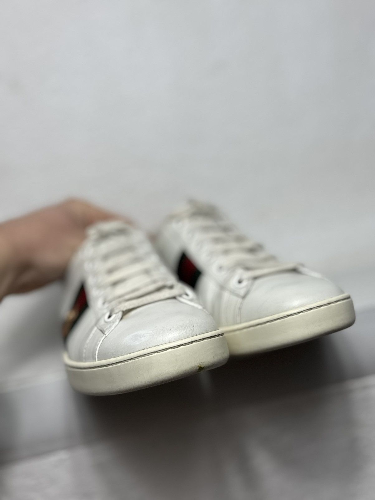 Gucci Gucci GG Leather White Sneakers luxury Size US 7.5 / EU 40-41 - 8 Thumbnail