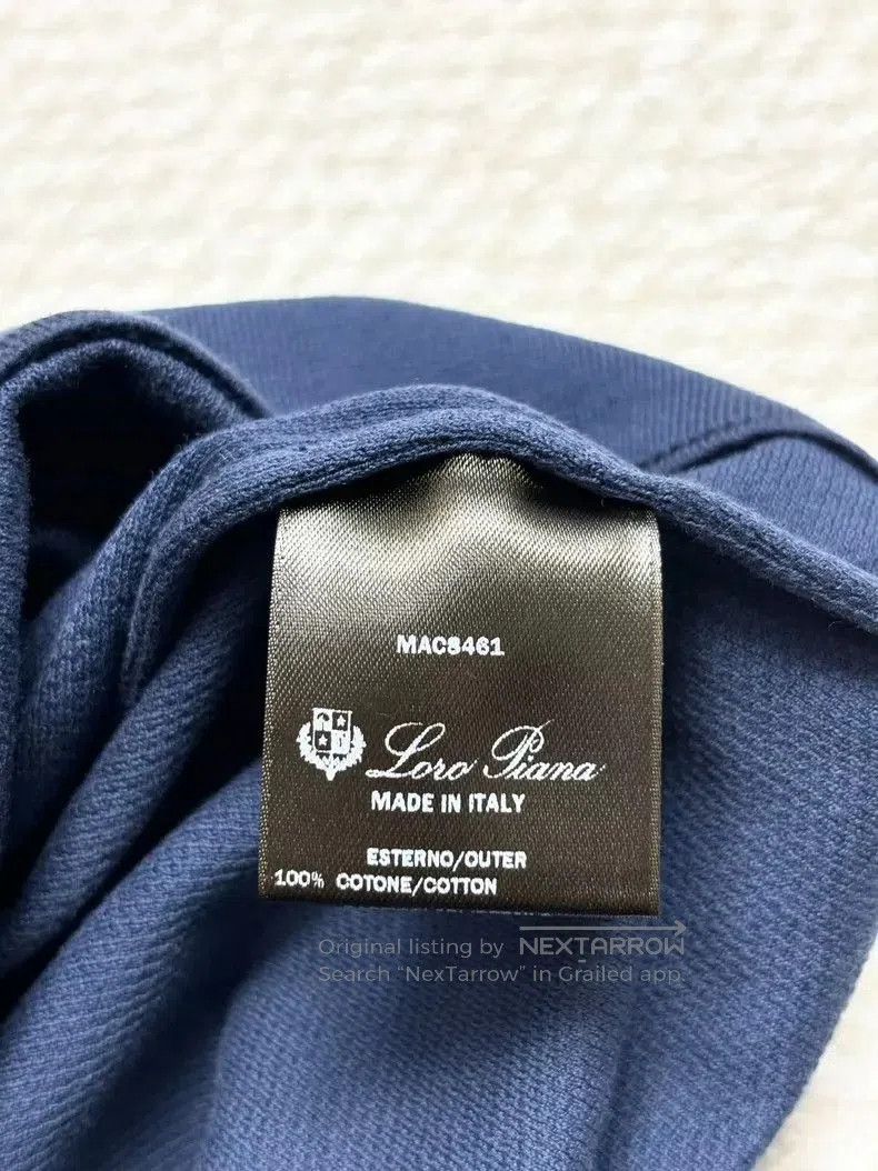 Loro Piana Loro Piana Blue Men's Crewneck Long-Sleeve T-Shirt. Size US XL / EU 56 / 4 - 5 Thumbnail