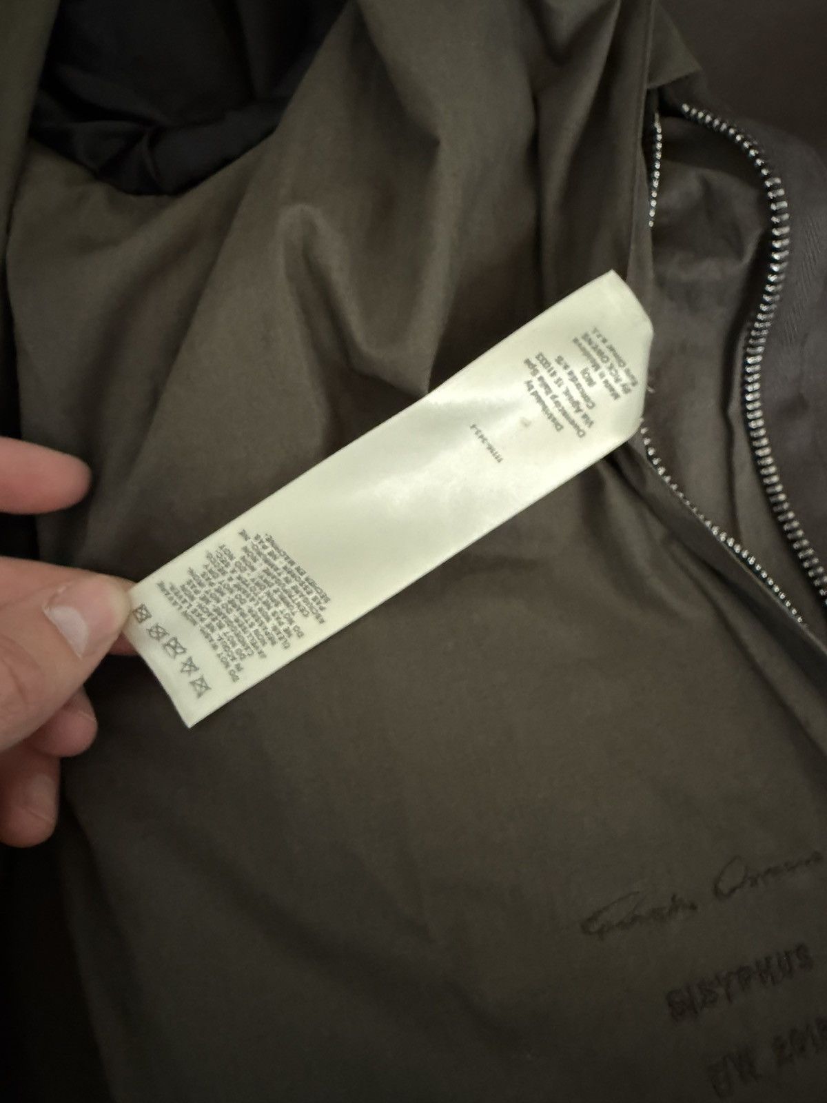 Rick Owens FW18 Sisyphus Dark Dust Leather Flight Bomber Size US L / EU 52-54 / 3 - 5 Thumbnail