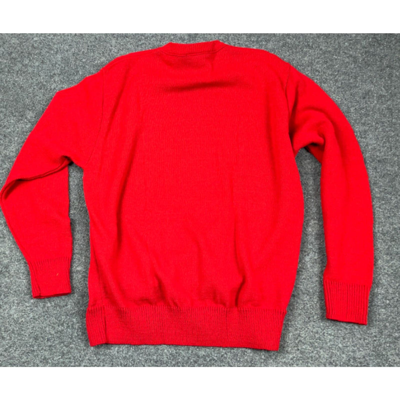 Vintage VTG 90s Lion Red Blank Pullover Sweater Adult XL USA Made Preppy Classic Dad Mens Knit Pullover Crew Neck Long Sleeve Red Vintage Style Size US XL / EU 56 / 4 - 2 Thumbnail