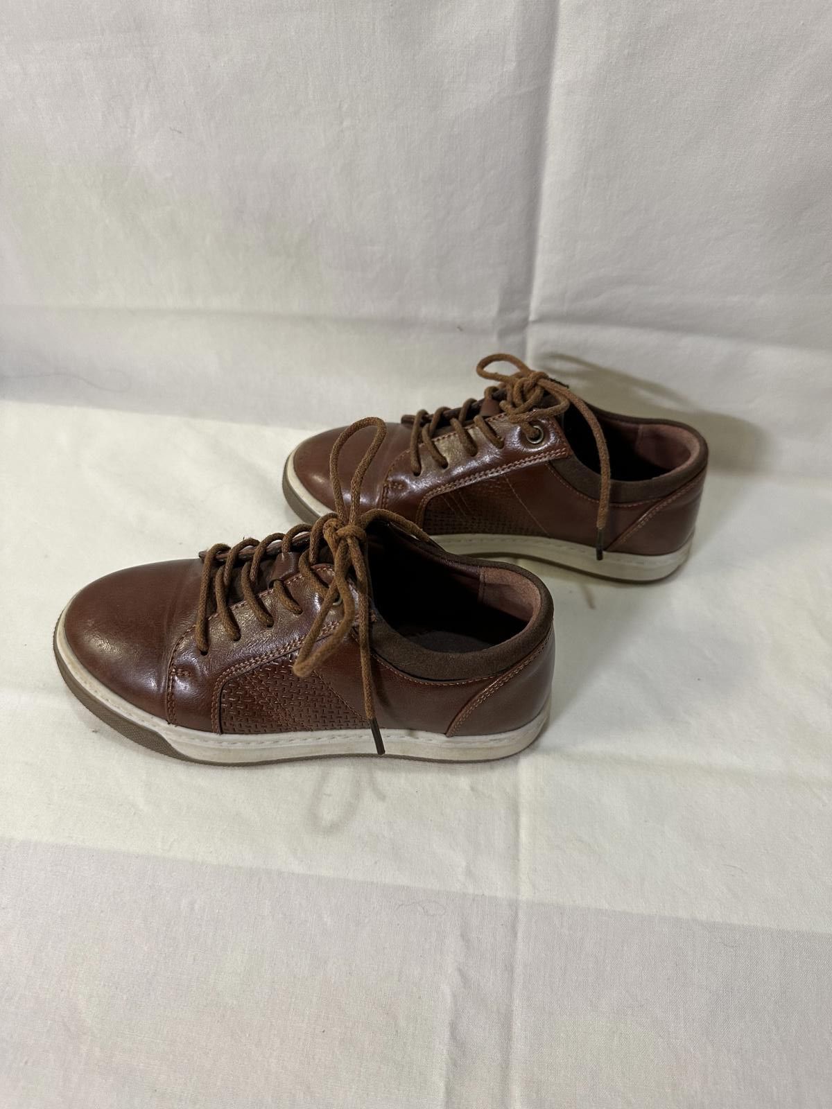 Designer Kids' Brown Leather Sneaker Oxfords - Size 11 Size US 11 / EU 44 - 5 Thumbnail