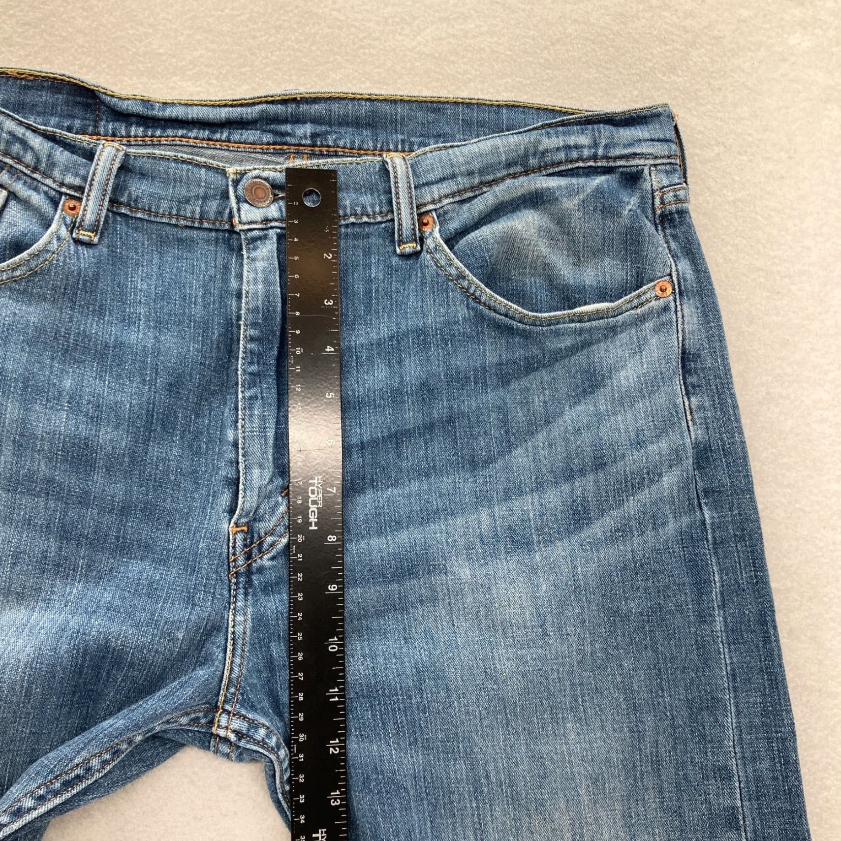 Levi's Levi's 505 Jeans Mens 36x34 Regular Straight Blue Stretch Denim Mid Rise Western Jeans Size US 36 / EU 52 - 6 Thumbnail