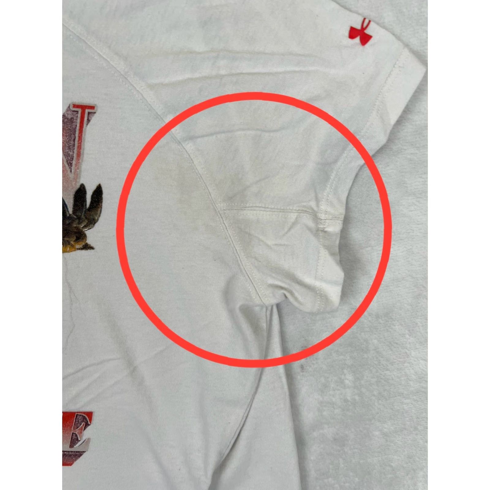 Under Armour Under Armour Shirt Womens XS White Iron Paradise Project Rock Raglan Short Sleeve Crew Neck Athletic T-Shirt Size XS / US 0-2 / IT 36-38 - 3 Thumbnail