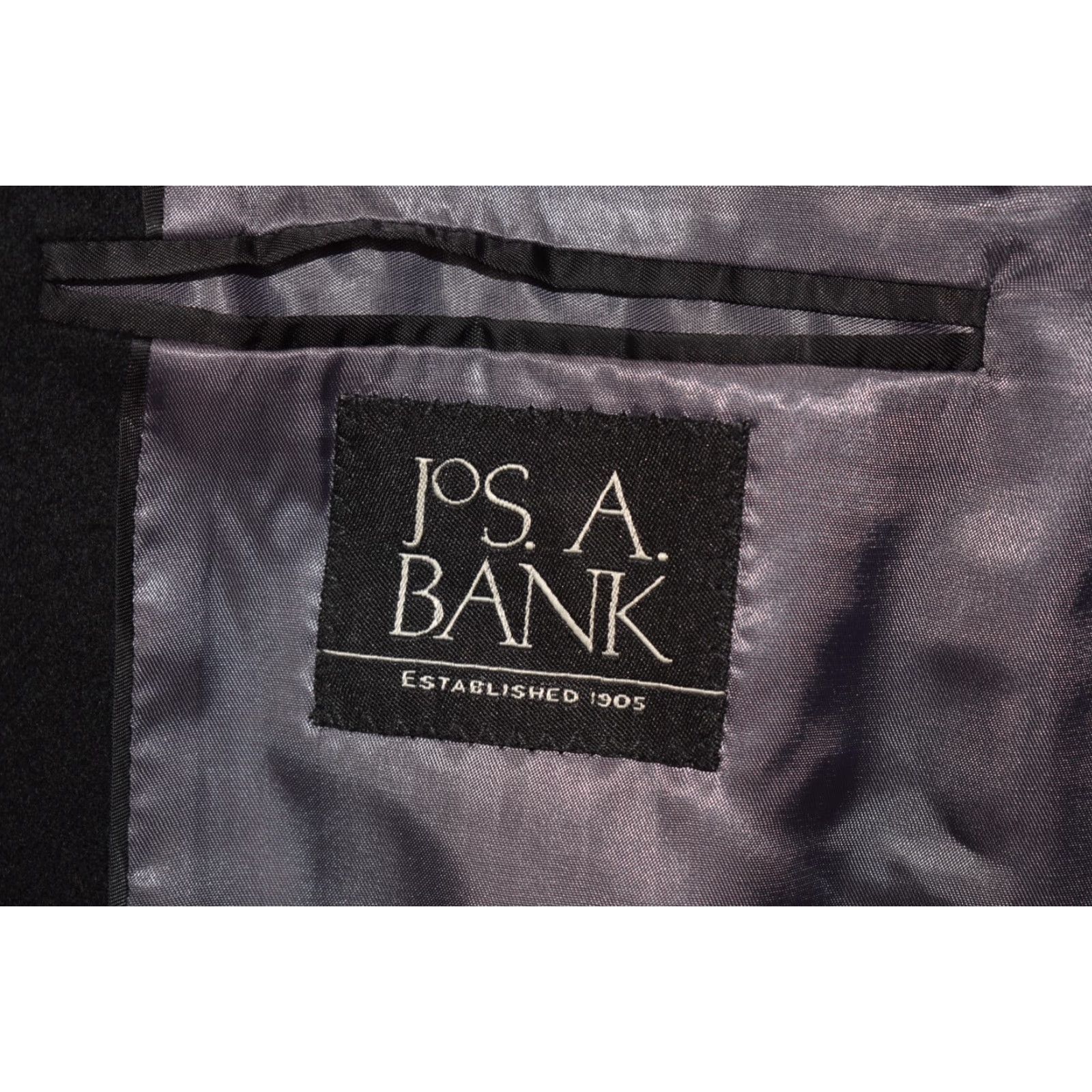 Jos. A. Bank Jos A Bank Jacket Men 42R Black Cashmere Wool 2 Button Sport Coat Chest 46 Size US XS / EU 42 / 0 - 5 Thumbnail