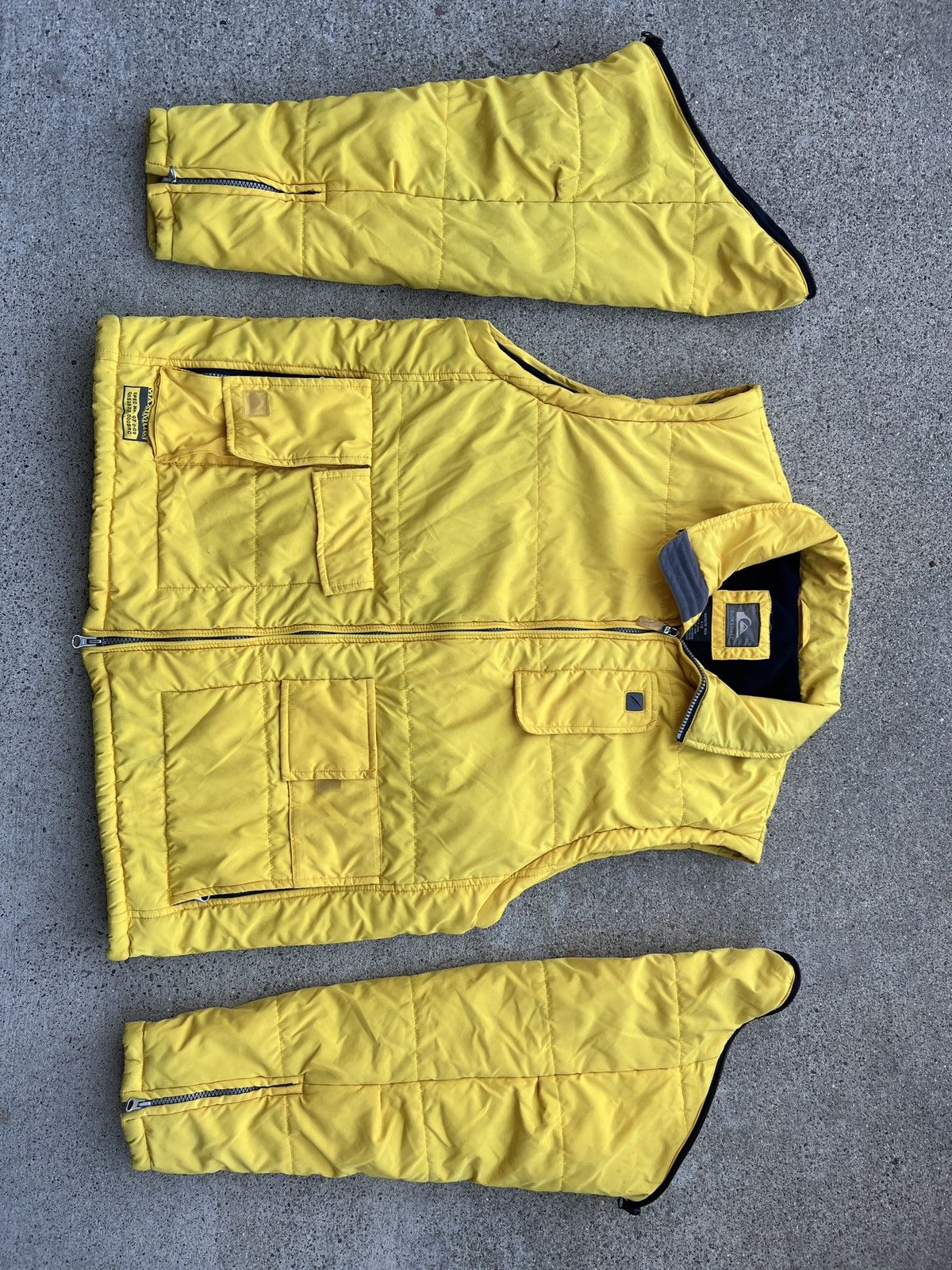 Quiksilver × Vintage Vintage 2000s Quiksilver Windbreaker Fleece 2-1 Vest Jacket Size US L / EU 52-54 / 3 - 12 Thumbnail