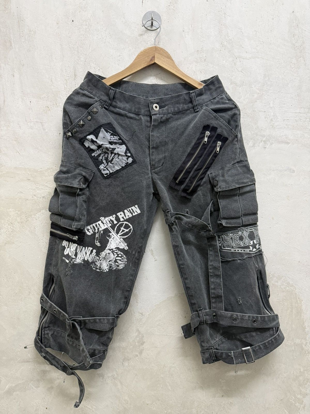 Sex Pot ReVeNGe ☠️ Sex Pot Revenge Distressed Bondage Punk Jorts Size US 30 / EU 46 - 1 Thumbnail