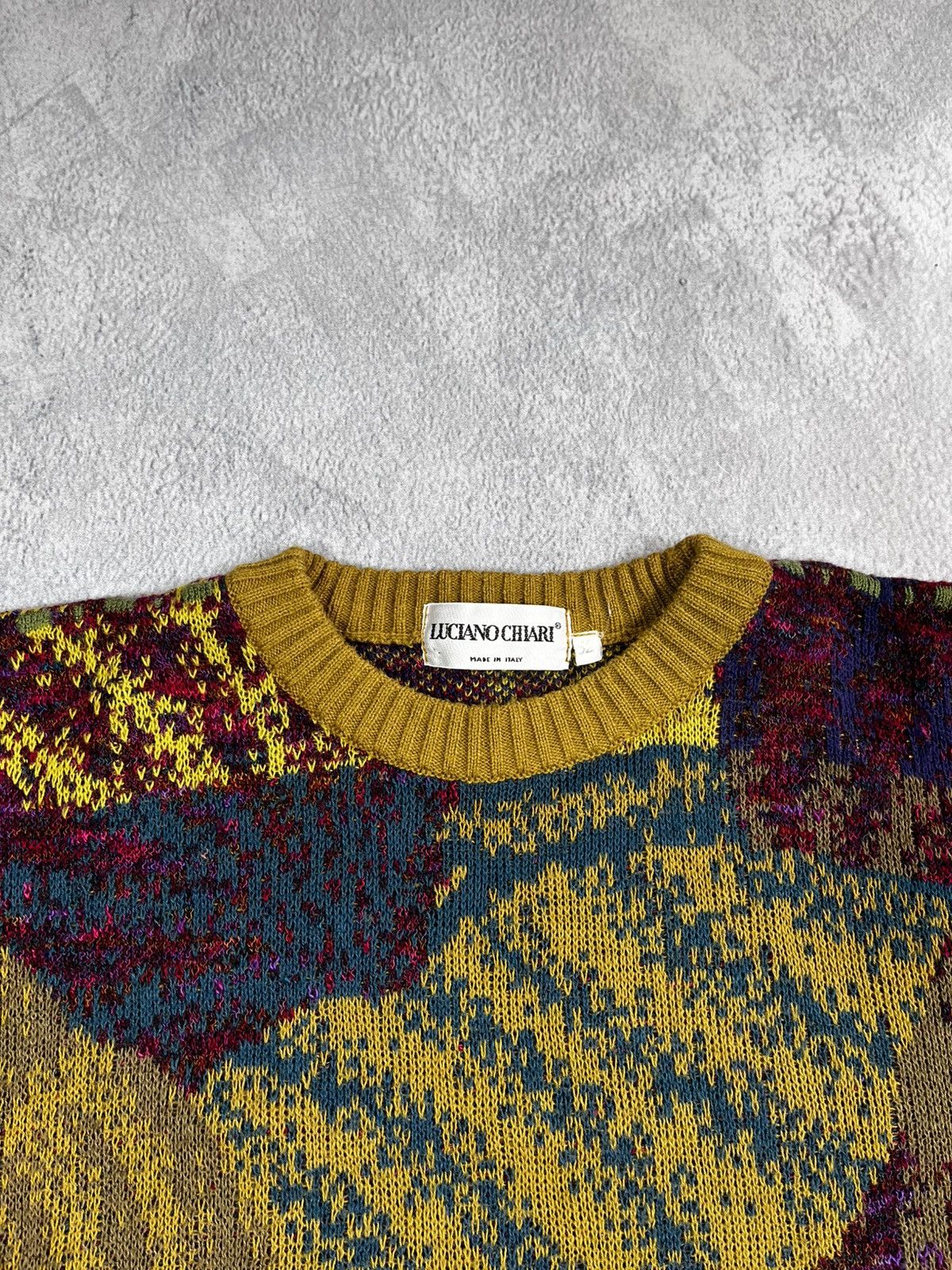 Japanese Brand × Vintage Vintage 90s abstract coggi style sweater 00s Japanese Size US L / EU 52-54 / 3 - 4 Thumbnail