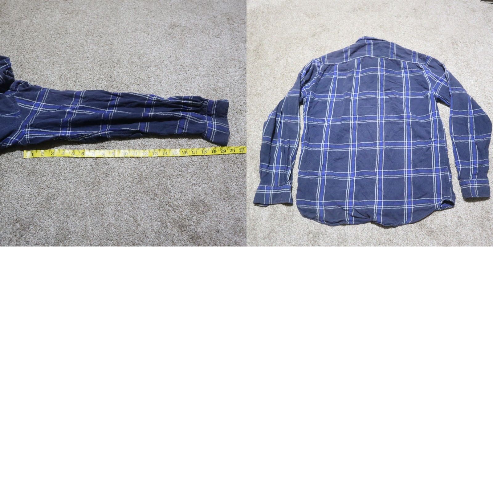 Old Navy VINTAGE Old Navy Shirt Blue Plaid Long Sleeve Button-Down Mens L Blue Button-Up Embroidered Pockets Outdoor 90s Theme Size US L / EU 52-54 / 3 - 8 Thumbnail