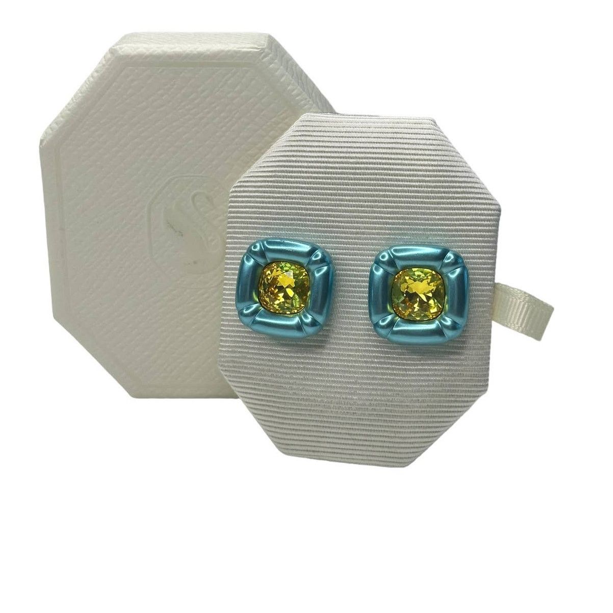 Swarovski Swarovski Dulcis stud earrings Cushion cut, Blue Size ONE SIZE - 1 Thumbnail
