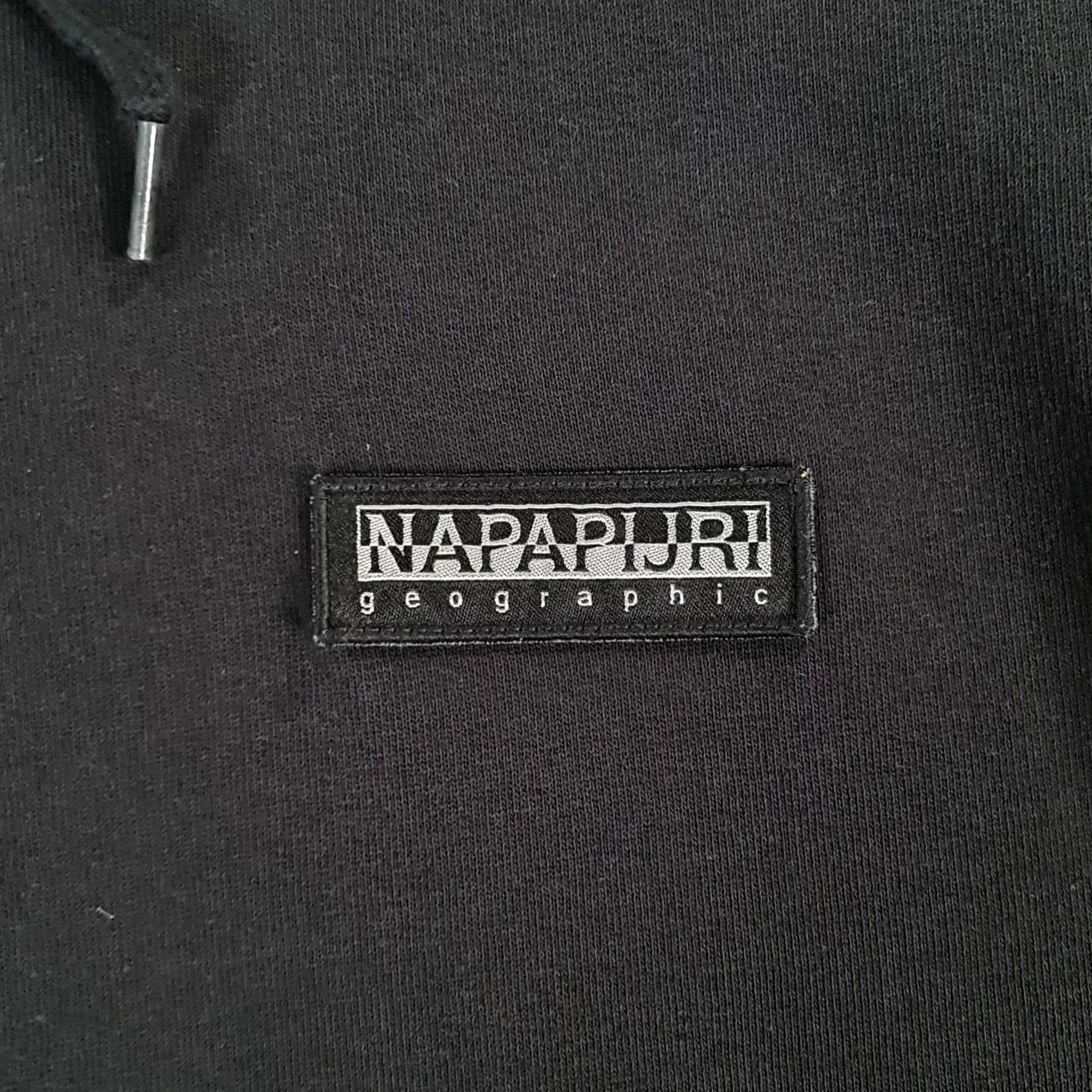 Napapijri Napapijri Mens Hoodie Black XL Cotton Pullover Size US XL / EU 56 / 4 - 3 Thumbnail