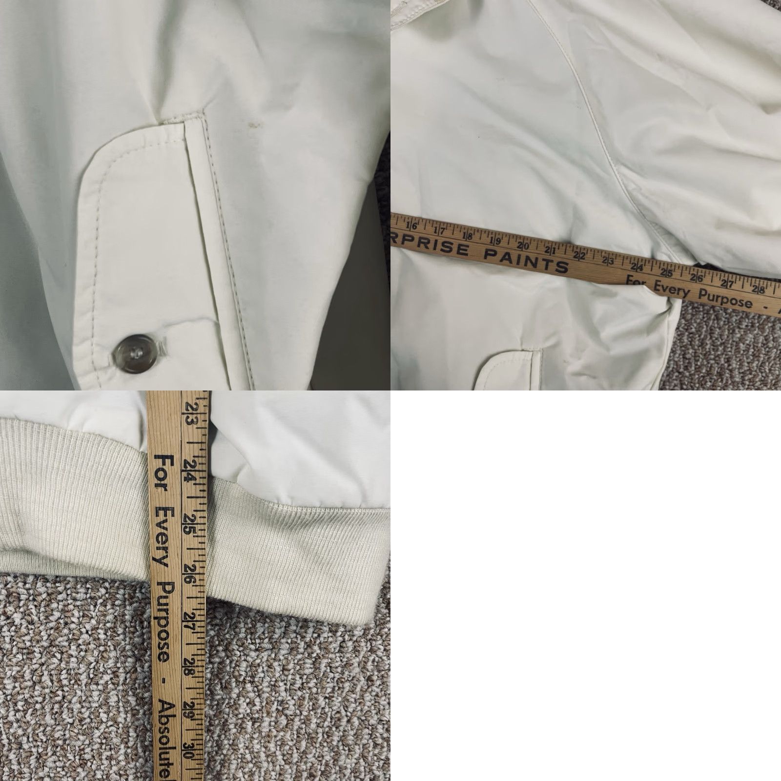Vintage VINTAGE L.L. Bean Bomber Jacket Coat XL White Nylon Lined USA Mens Regular 90s Cotton Blend Pockets Size US XL / EU 56 / 4 - 10 Thumbnail