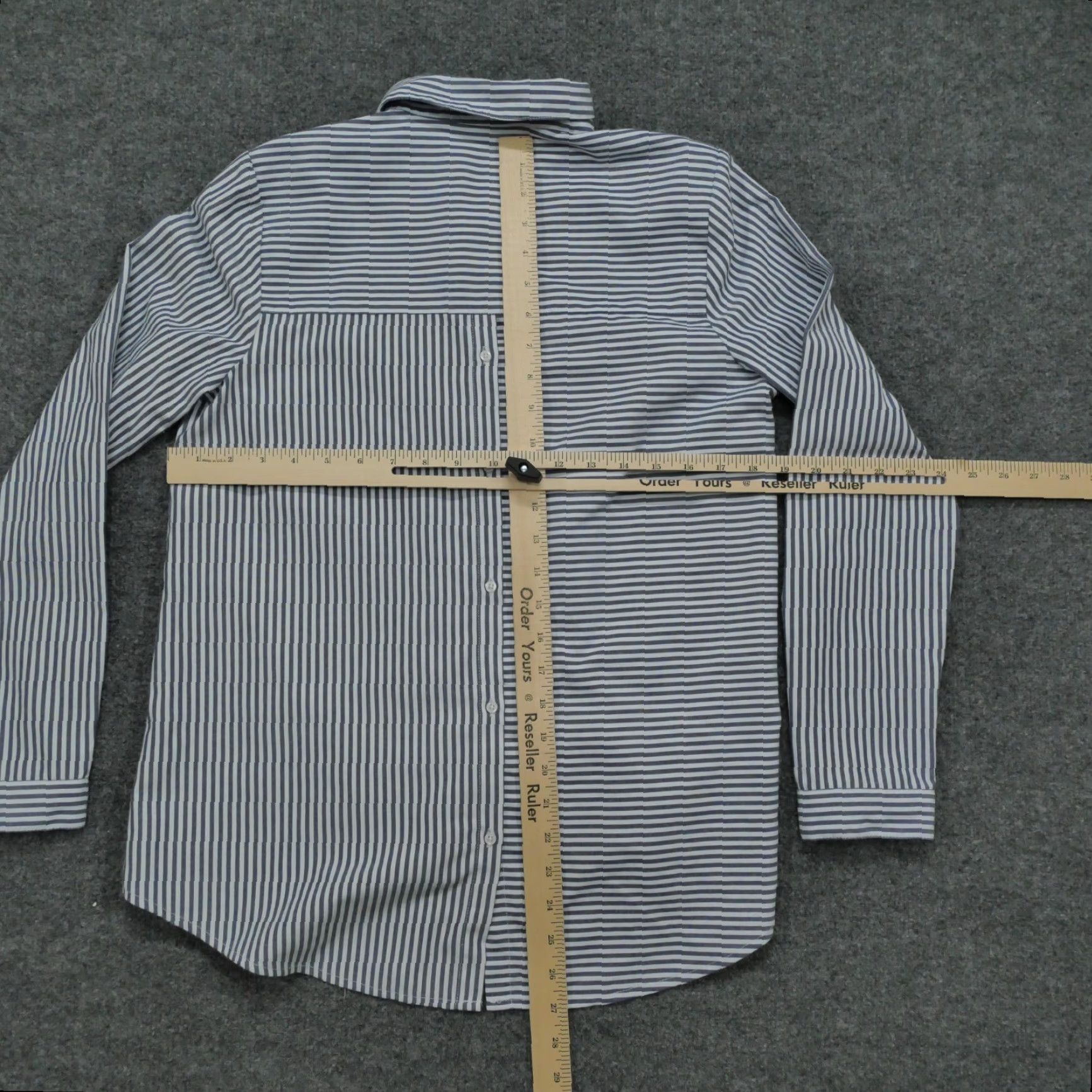 Vintage Rag Poets Shirt Women M Blue Striped Button-Up Long Sleeve Casual Shirt Size M / US 6-8 / IT 42-44 - 7 Thumbnail