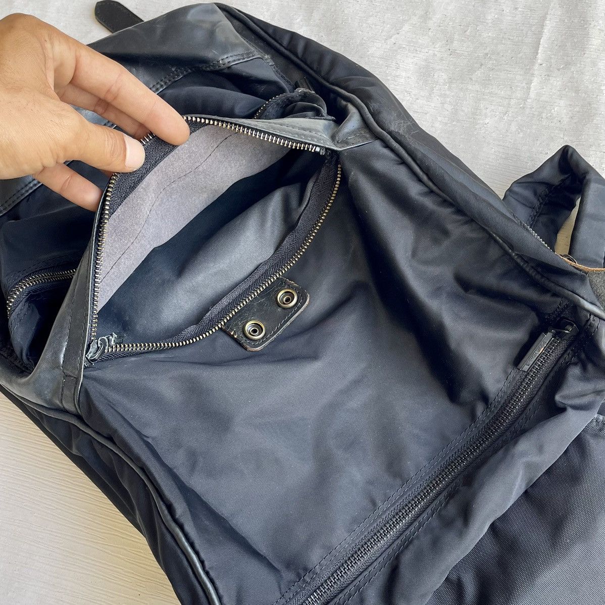Y's × Yohji Yamamoto × Yves Saint Laurent Pour Homme Y'saccs Black Nylon Backpack Size ONE SIZE - 14 Thumbnail