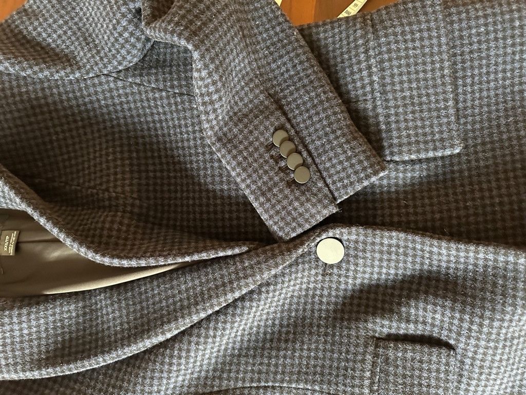 Club Monaco Women's Club Monaco wool blend Coat XXS Blue Houndstooth Size XXS / US 00 / IT 34 - 7 Thumbnail