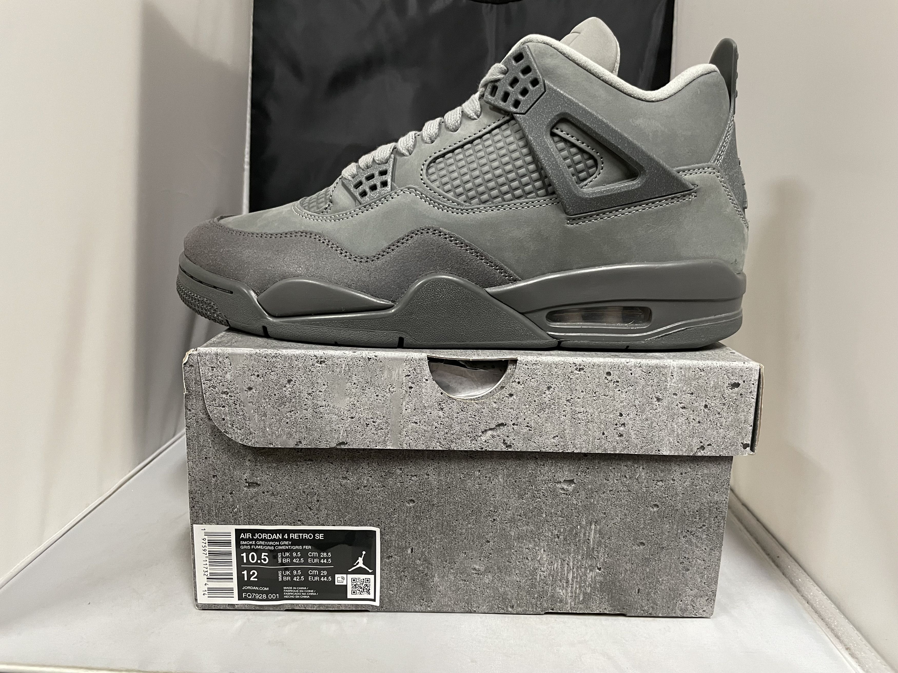 Jordan Brand Air Jordan 4 Retro SE 'Smoke Grey/Iron Grey' FQ7928 001 Size US 10.5 / EU 43-44 - 9 Thumbnail