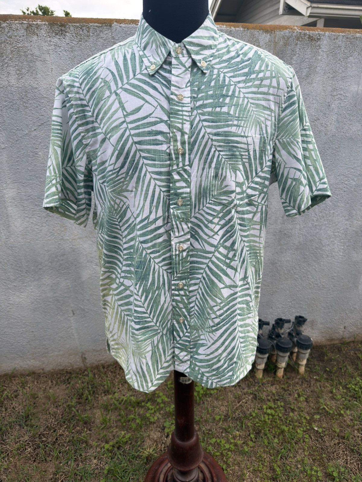 Reyn Spooner PreOwned Reyn Spooner Classic Green/White Hawaiian Men's M Size US M / EU 48-50 / 2 - 1 Thumbnail