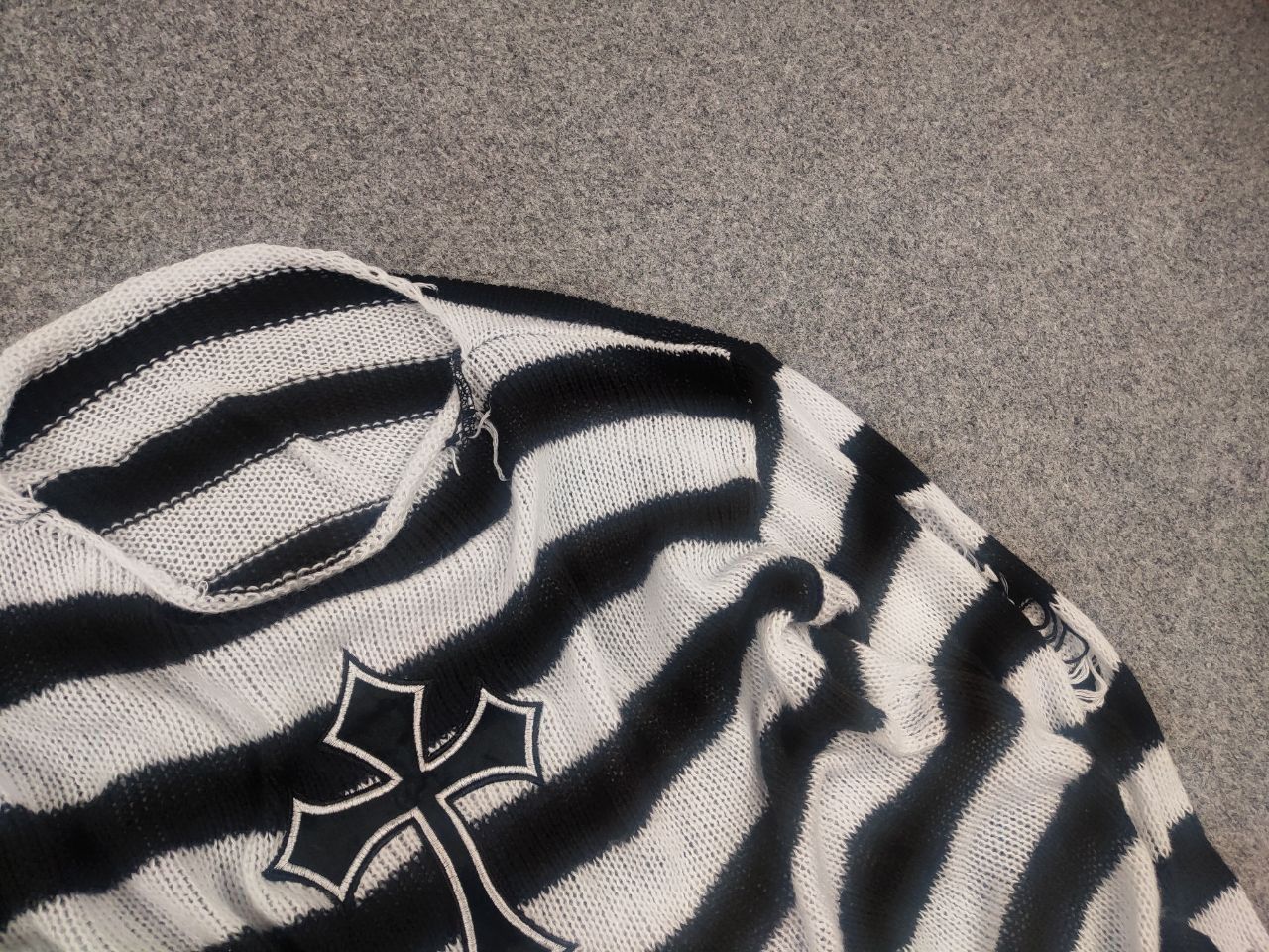 If Six Was Nine Vintage Punk Cros Y2K grunge Oversized knit Sweater Hysteric Size US XL / EU 56 / 4 - 5 Thumbnail