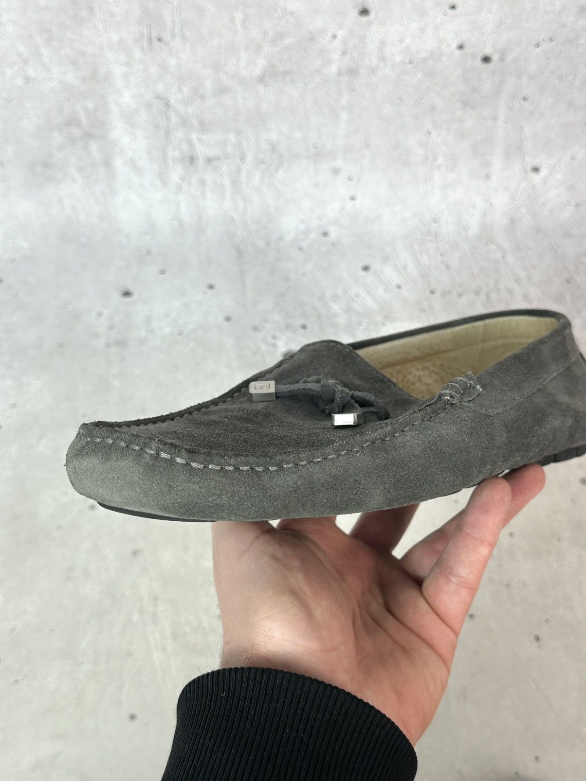 Balmain Balmain Paris Suede Grey Men’s Moccasin Shoes Size US 11 / EU 44 - 8 Thumbnail